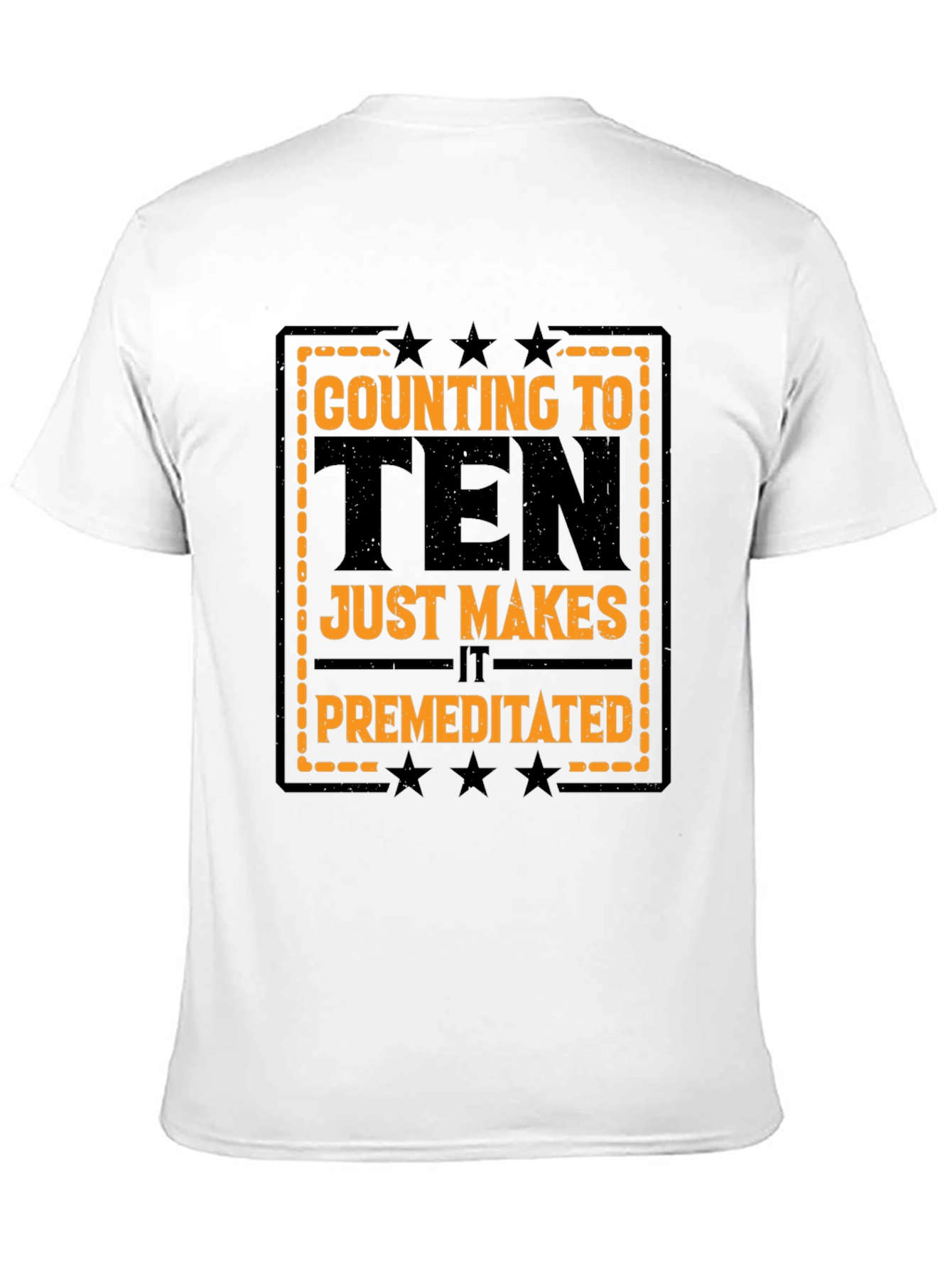 Counting to Ten Funny Black Graphic T-Shirt