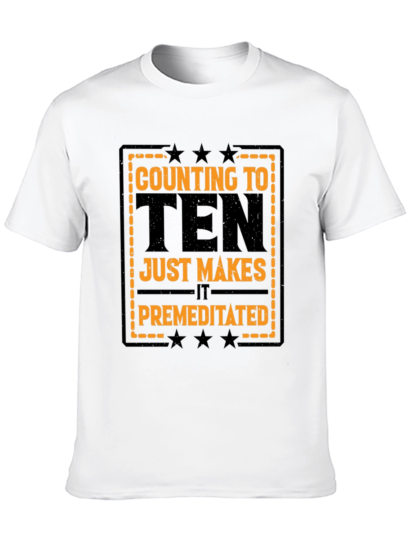 Counting to Ten Funny Black Graphic T-Shirt