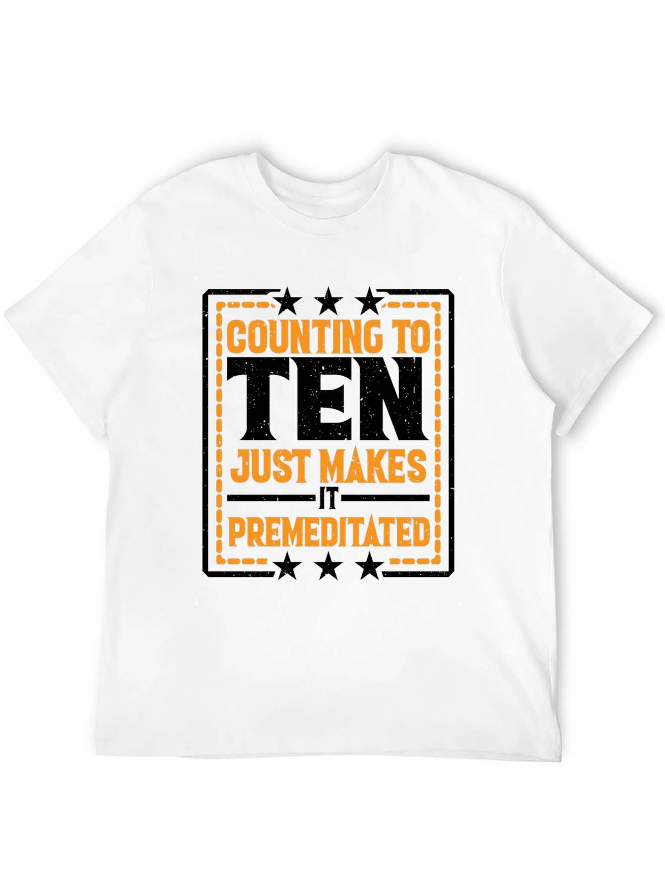 Counting to Ten Funny Black Graphic T-Shirt