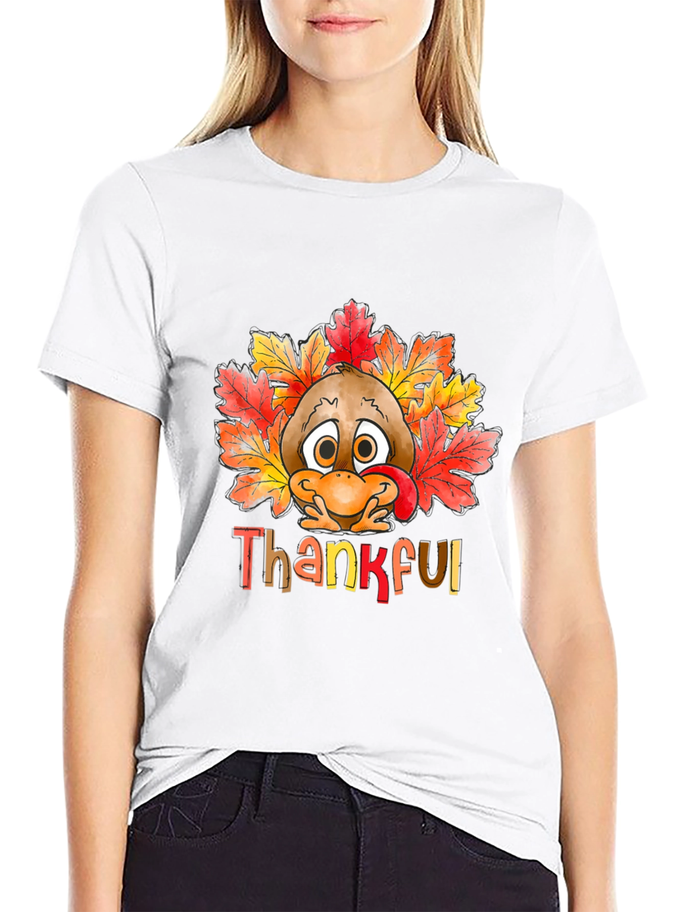 Thankful Turkey Graphic Tee - Thanksgiving Apparel