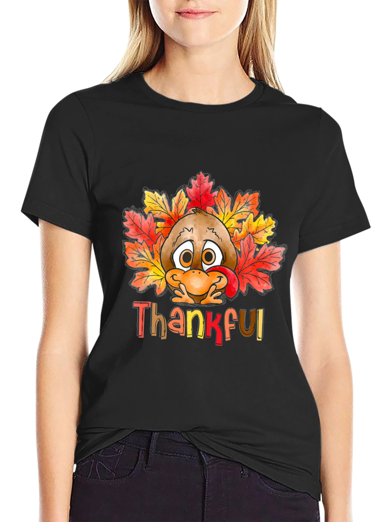 Thankful Turkey Graphic Tee - Thanksgiving Apparel