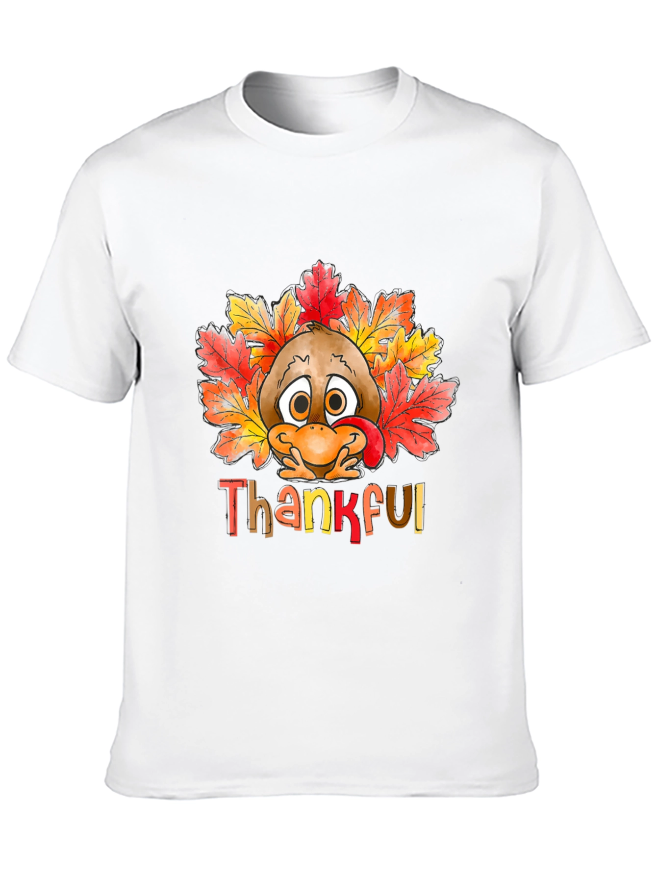 Thankful Turkey Graphic Tee - Thanksgiving Apparel