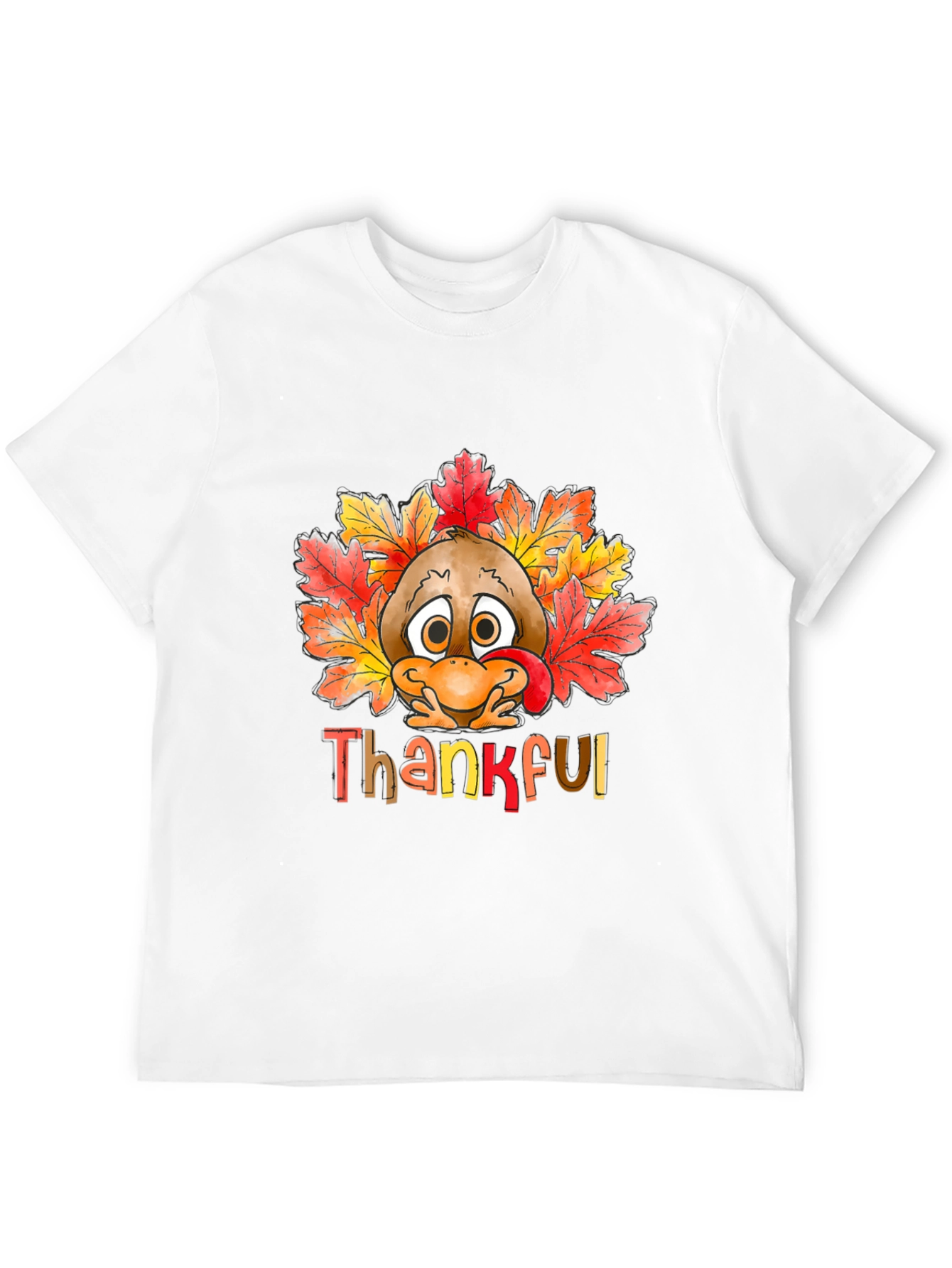 Thankful Turkey Graphic Tee - Thanksgiving Apparel