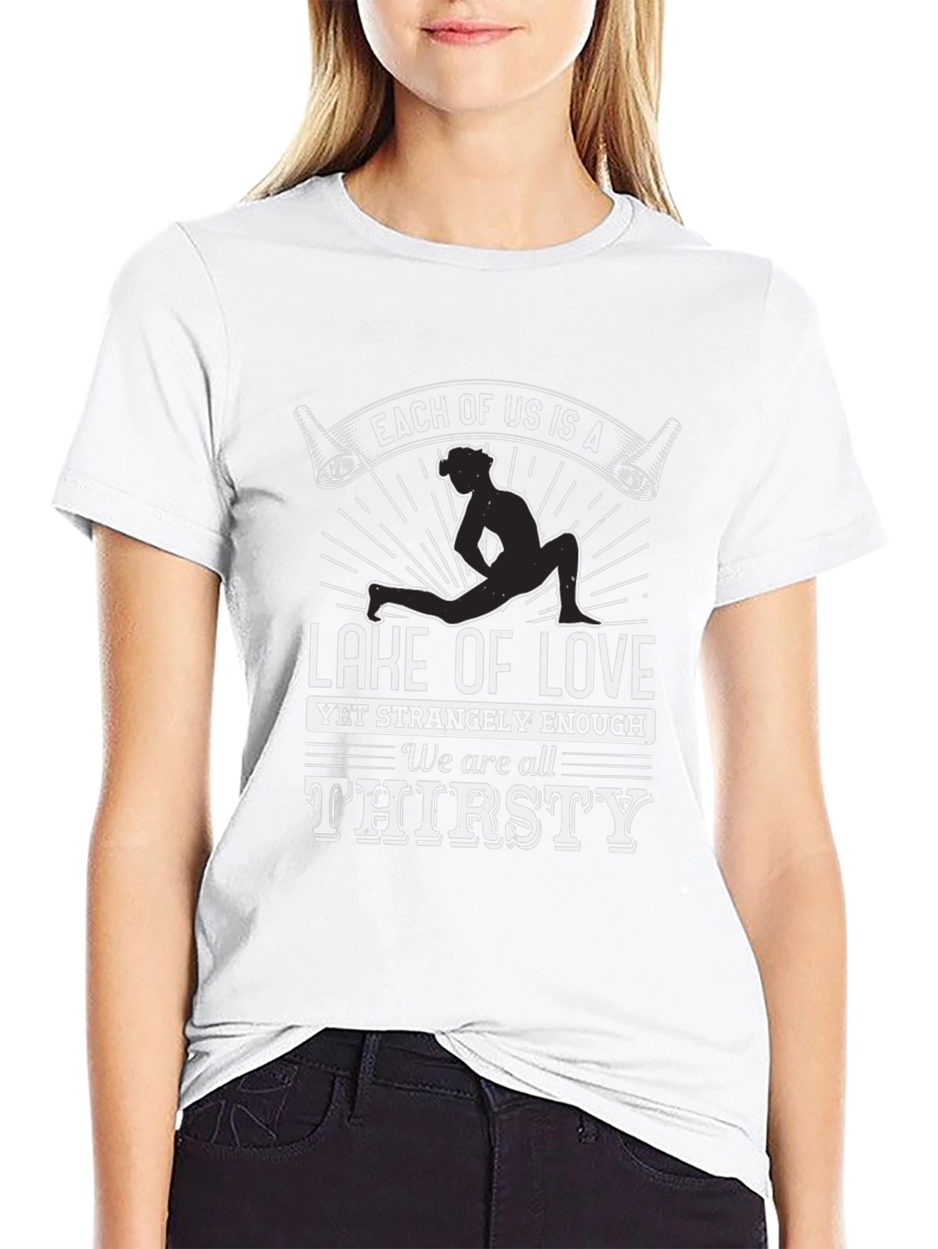 Lake of Love Graphic Tee - Unique Yoga Design