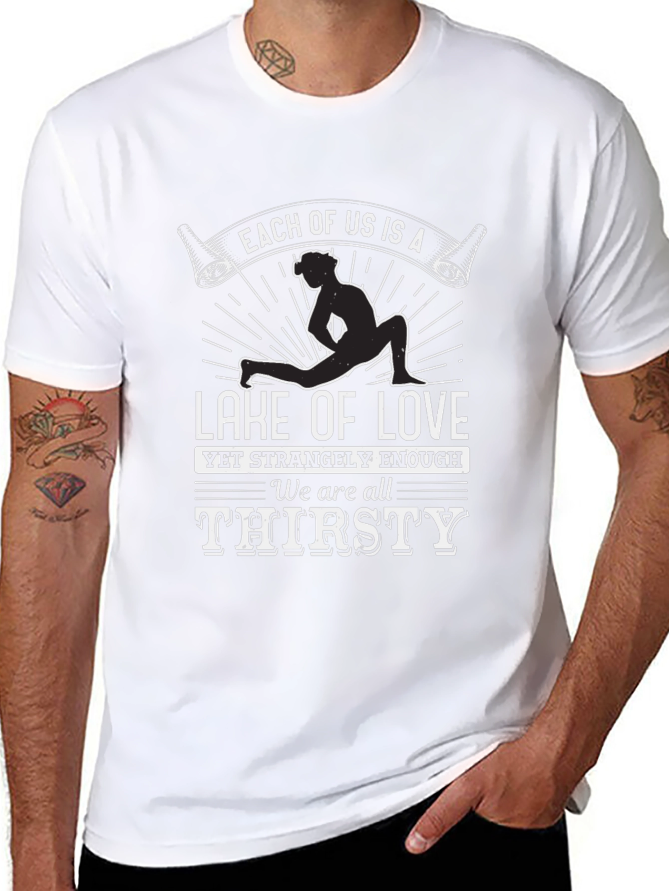 Lake of Love Graphic Tee - Unique Yoga Design