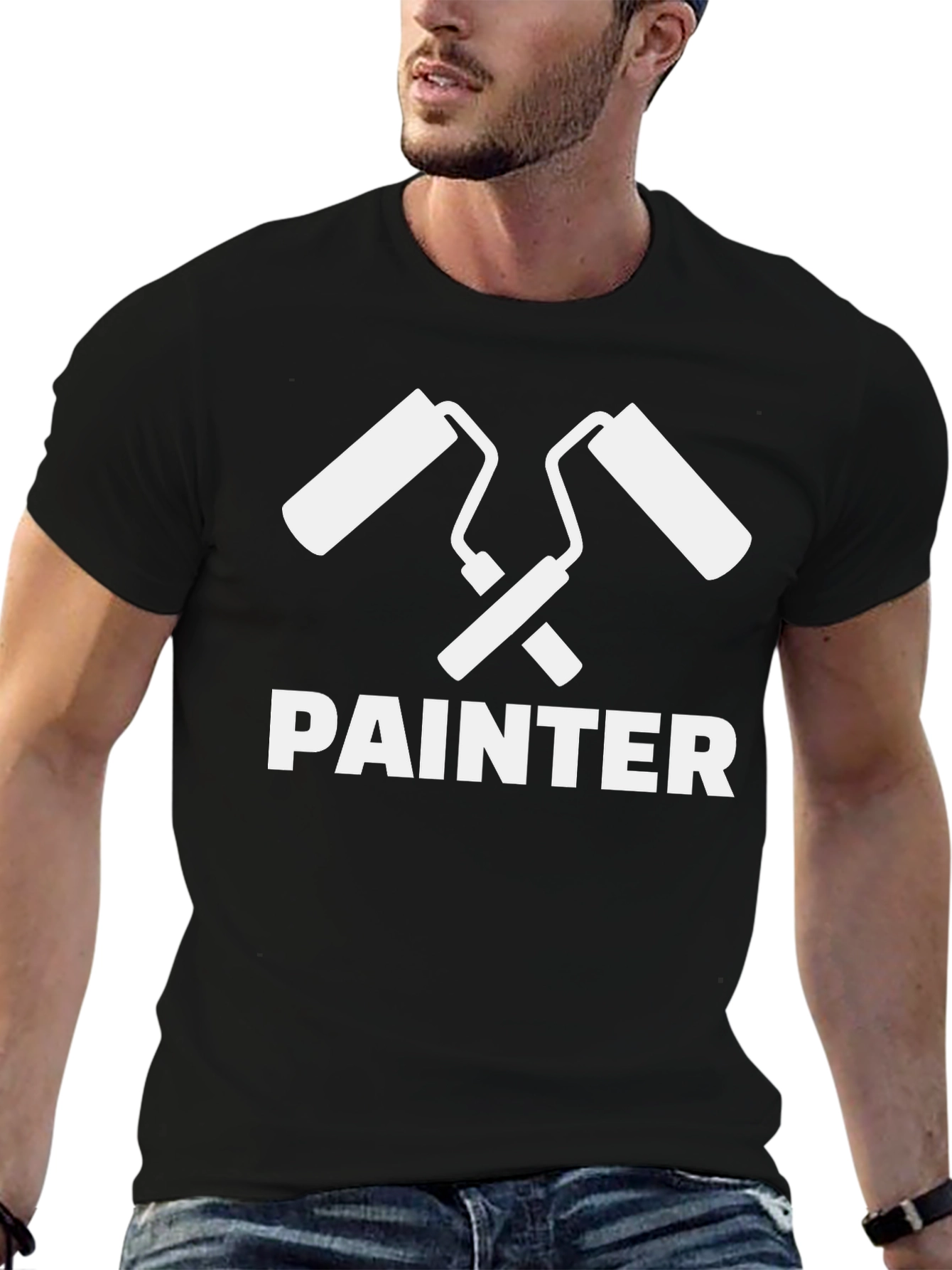 Painter T-Shirt - Crossed Paint Rollers Graphic Tee