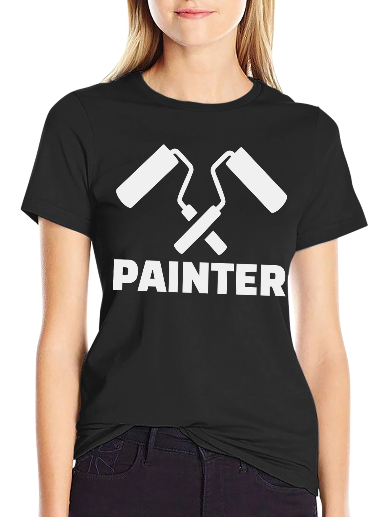 Painter T-Shirt - Crossed Paint Rollers Graphic Tee