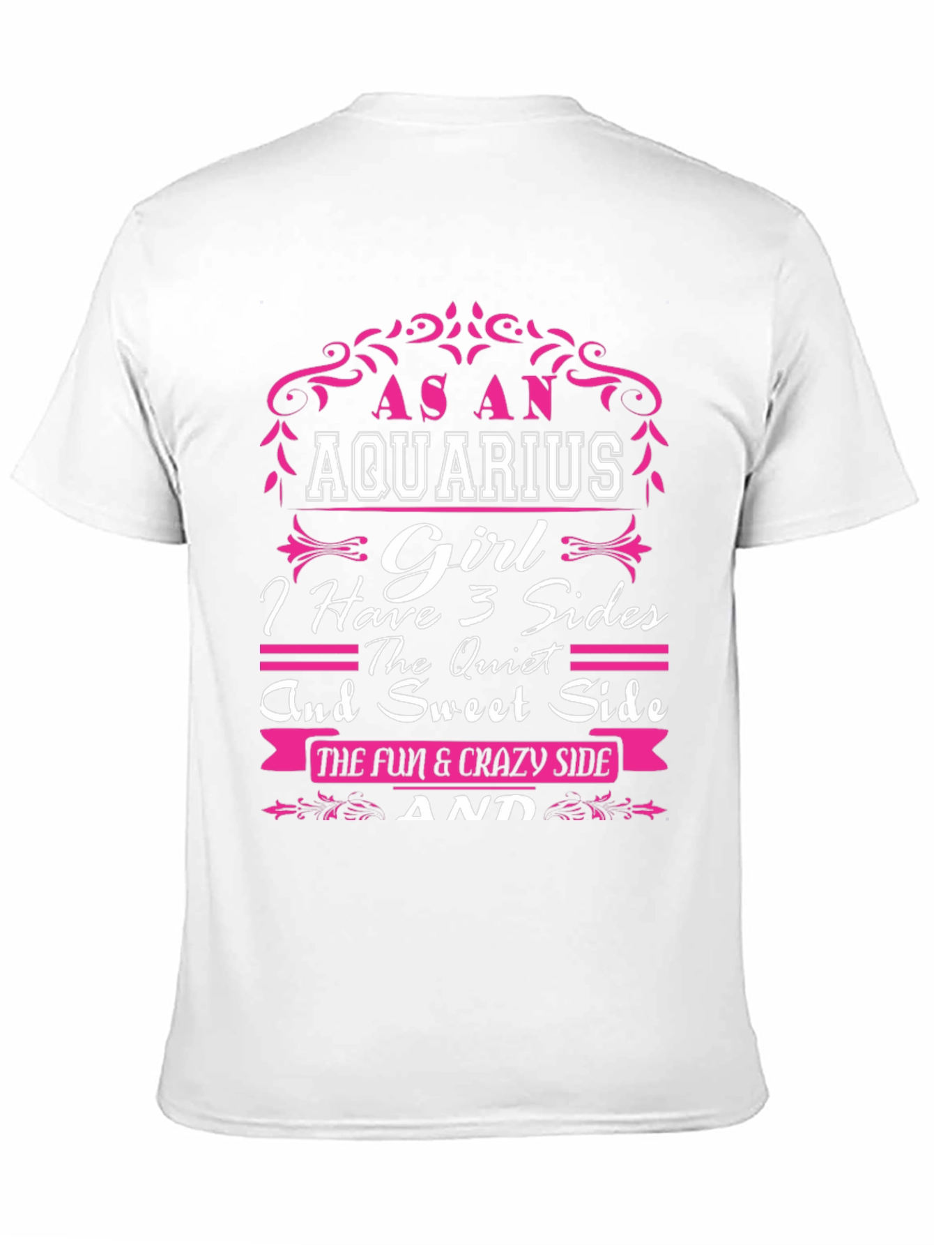 Aquarius Girl T-Shirt - 3 Sides Zodiac Tee