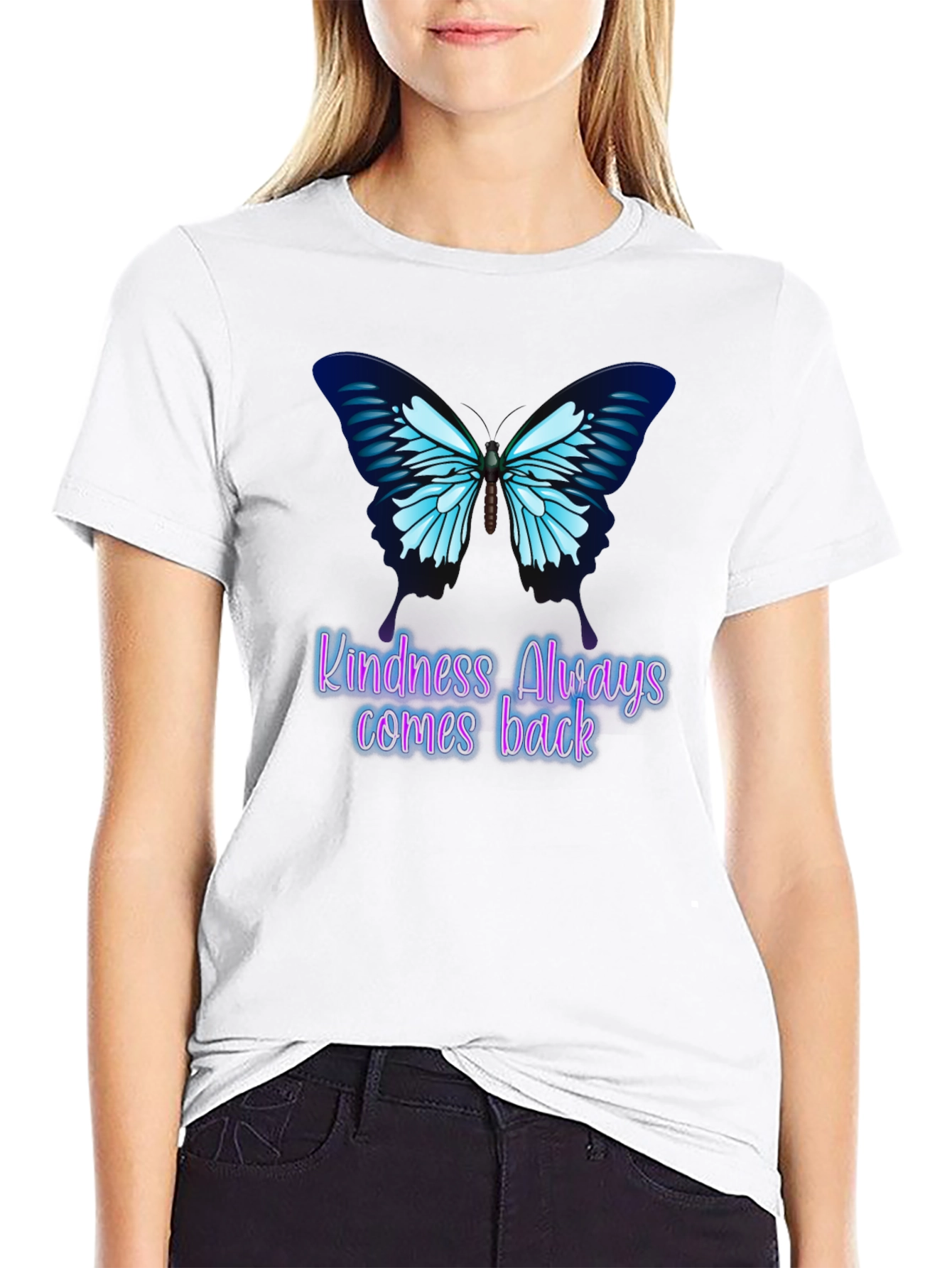 Kindness Butterfly Graphic Tee - Always Comes Back