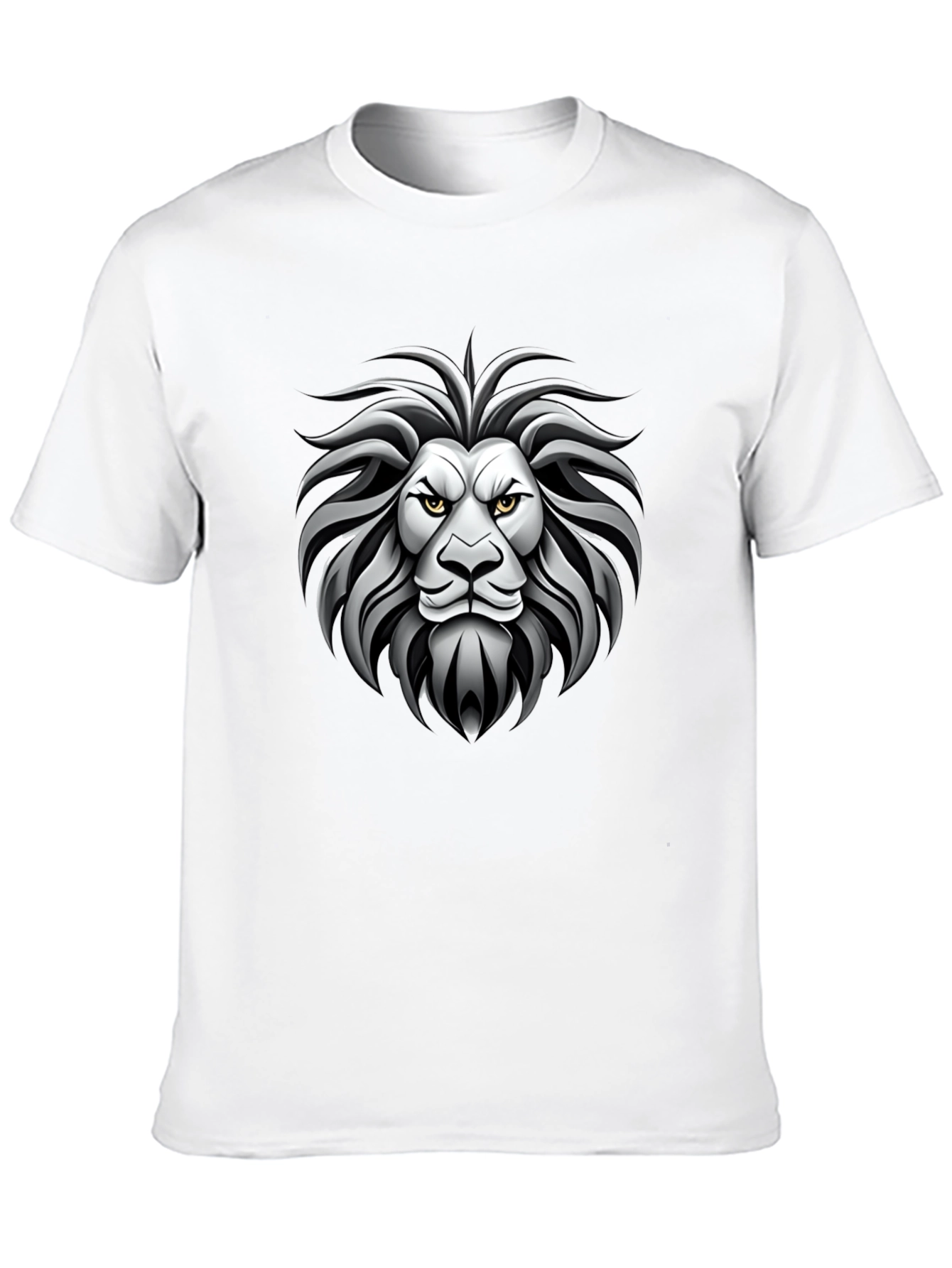 Lion Head Graphic Black T-Shirt