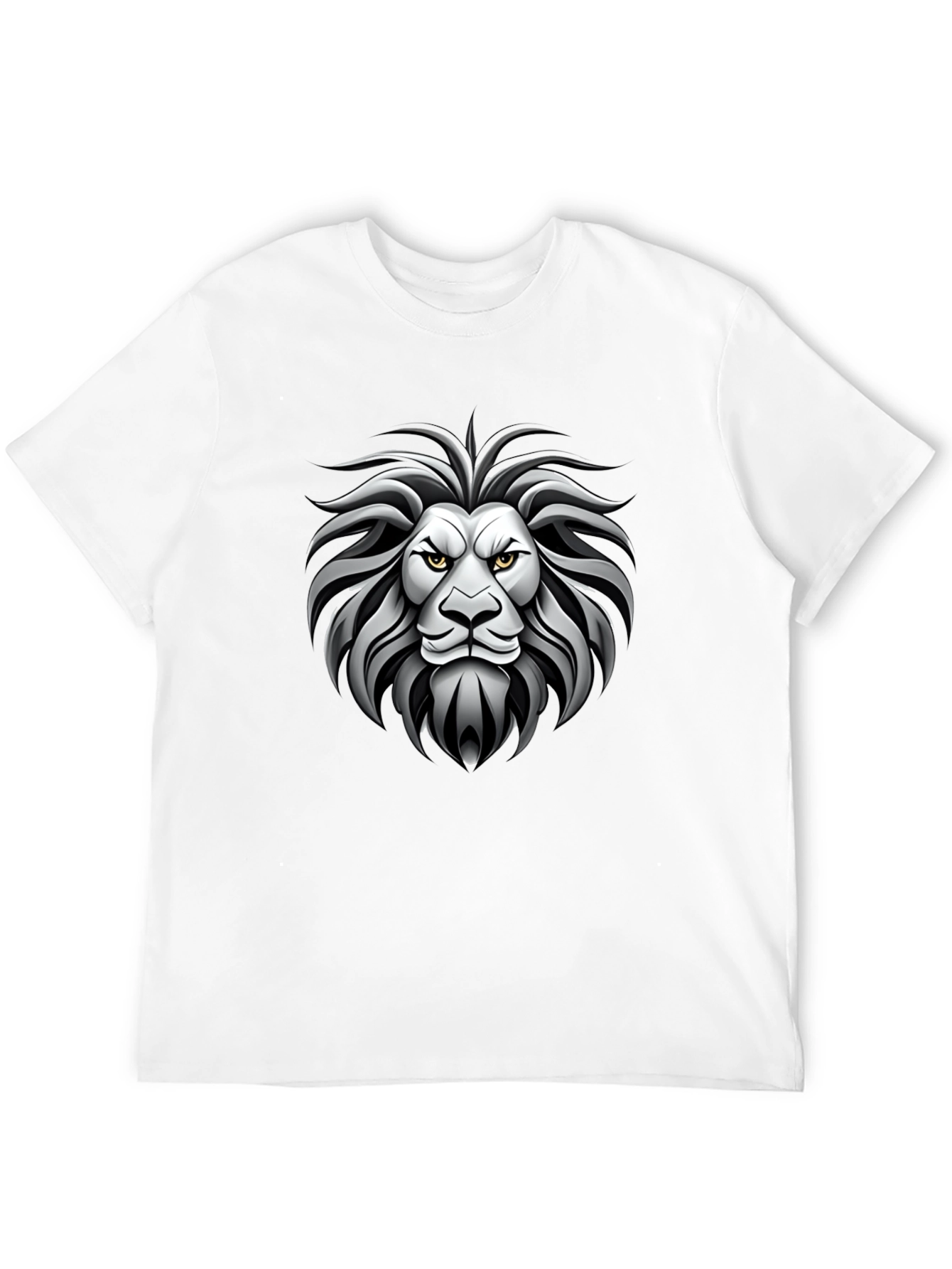Lion Head Graphic Black T-Shirt
