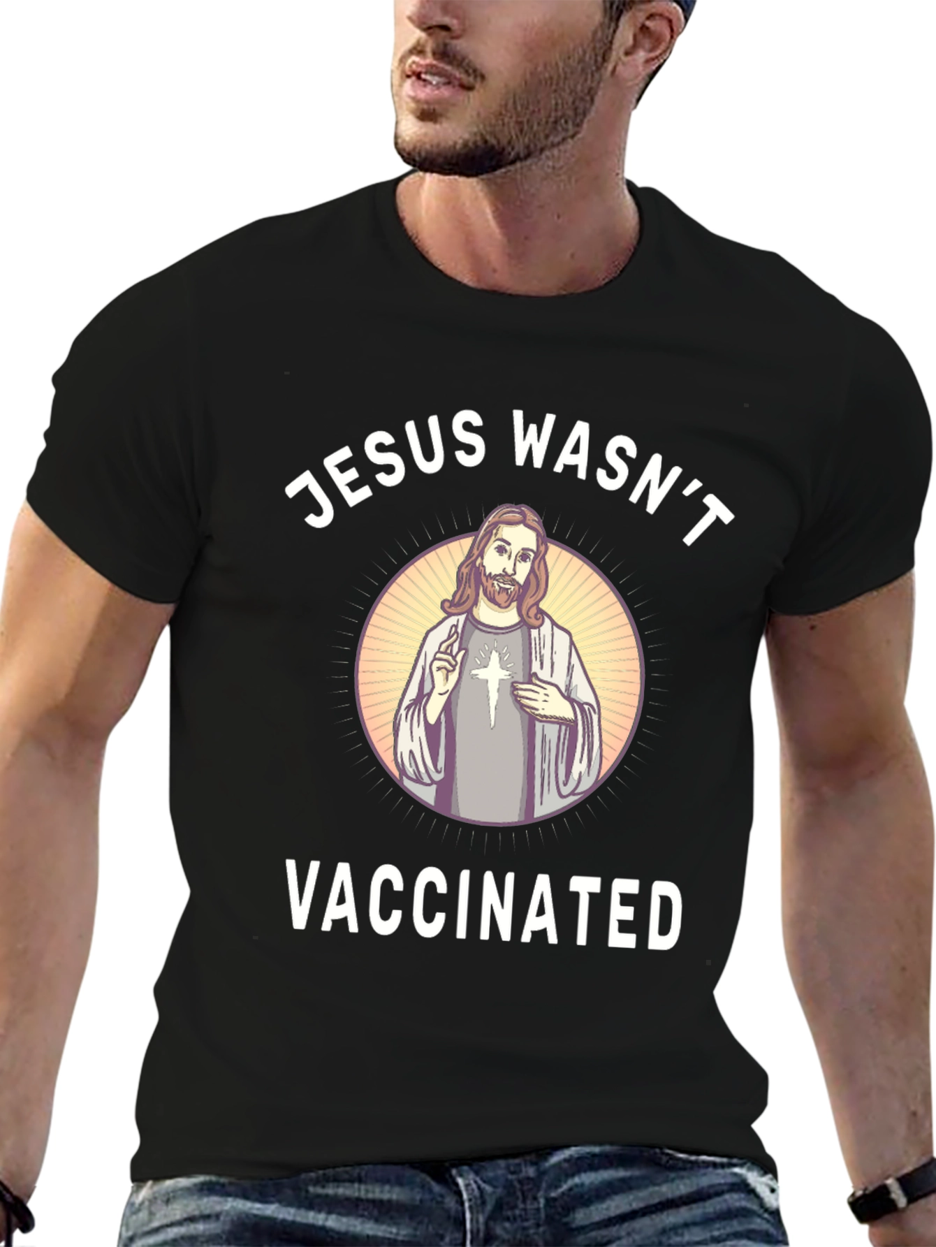 Jesus Wasnt Vaccinated Graphic Tee