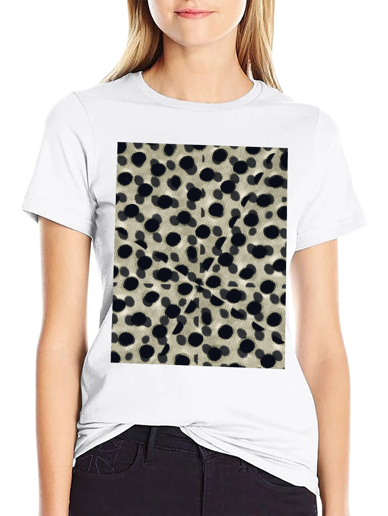 Abstract Dotted Black T-Shirt