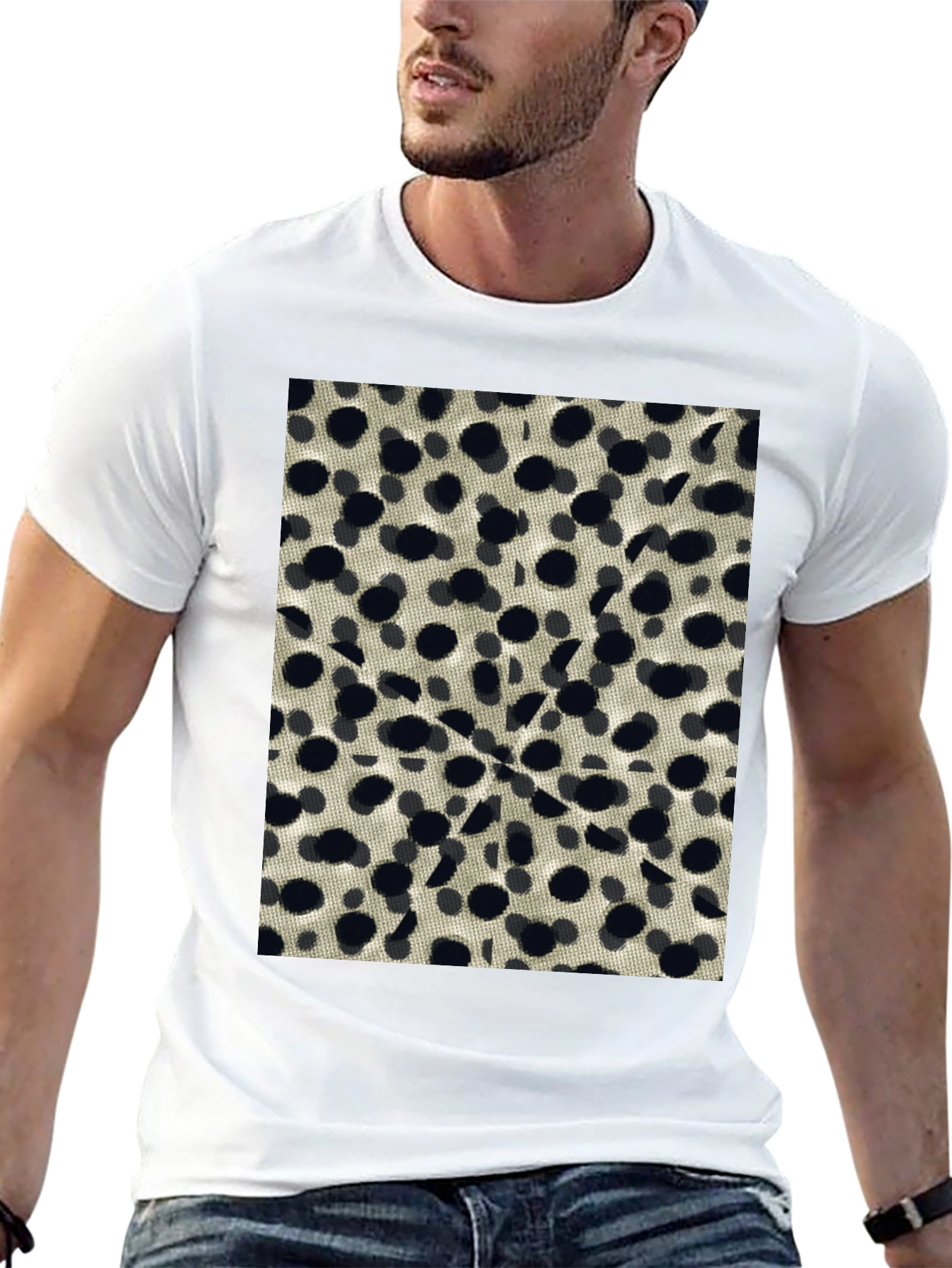 Abstract Dotted Black T-Shirt