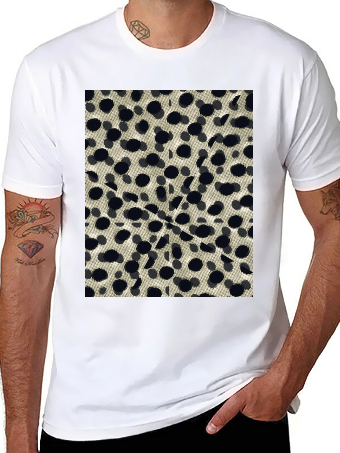 Abstract Dotted Black T-Shirt