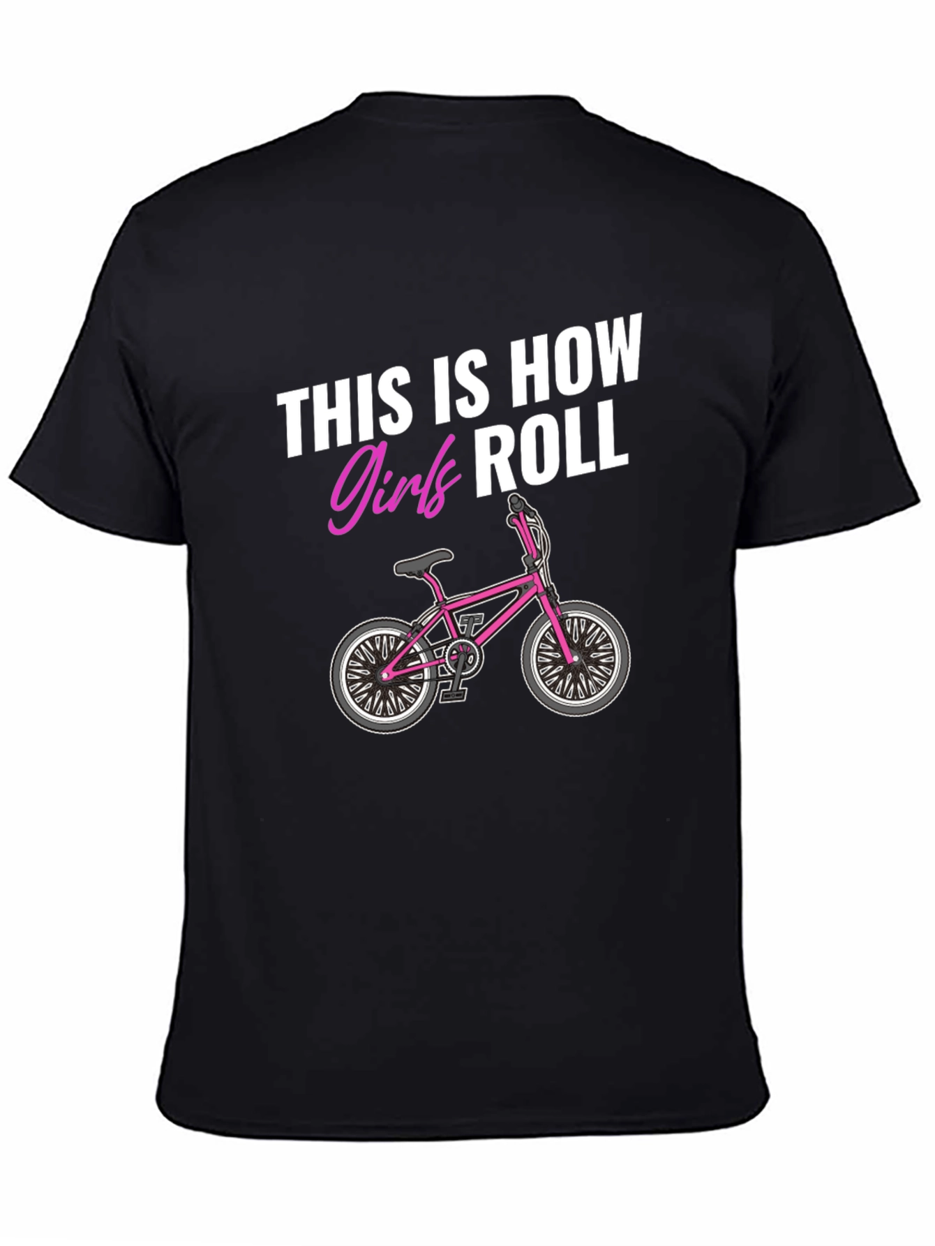 Girls Roll Graphic Tee - BMX Bike Design