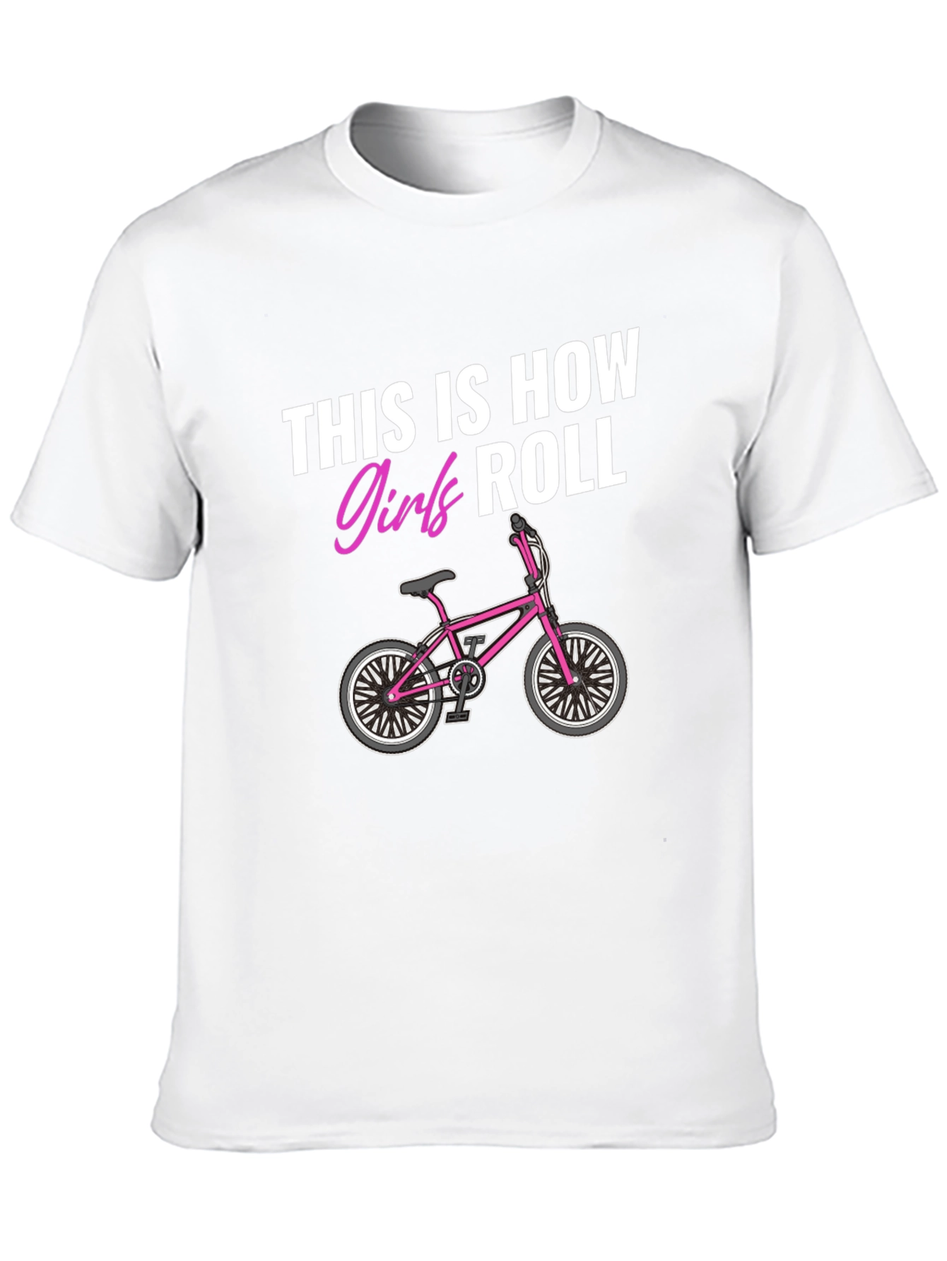 Girls Roll Graphic Tee - BMX Bike Design