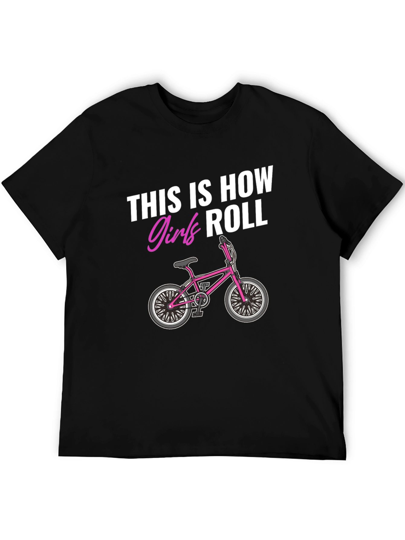 Girls Roll Graphic Tee - BMX Bike Design