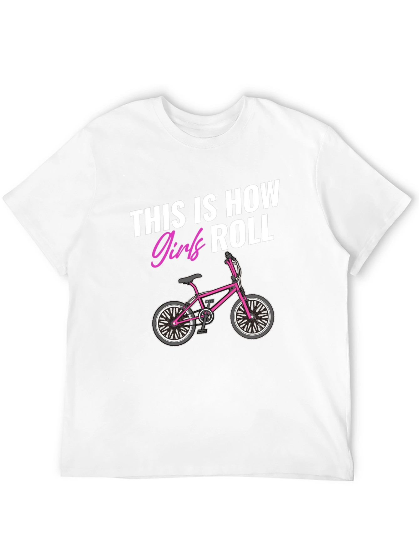 Girls Roll Graphic Tee - BMX Bike Design