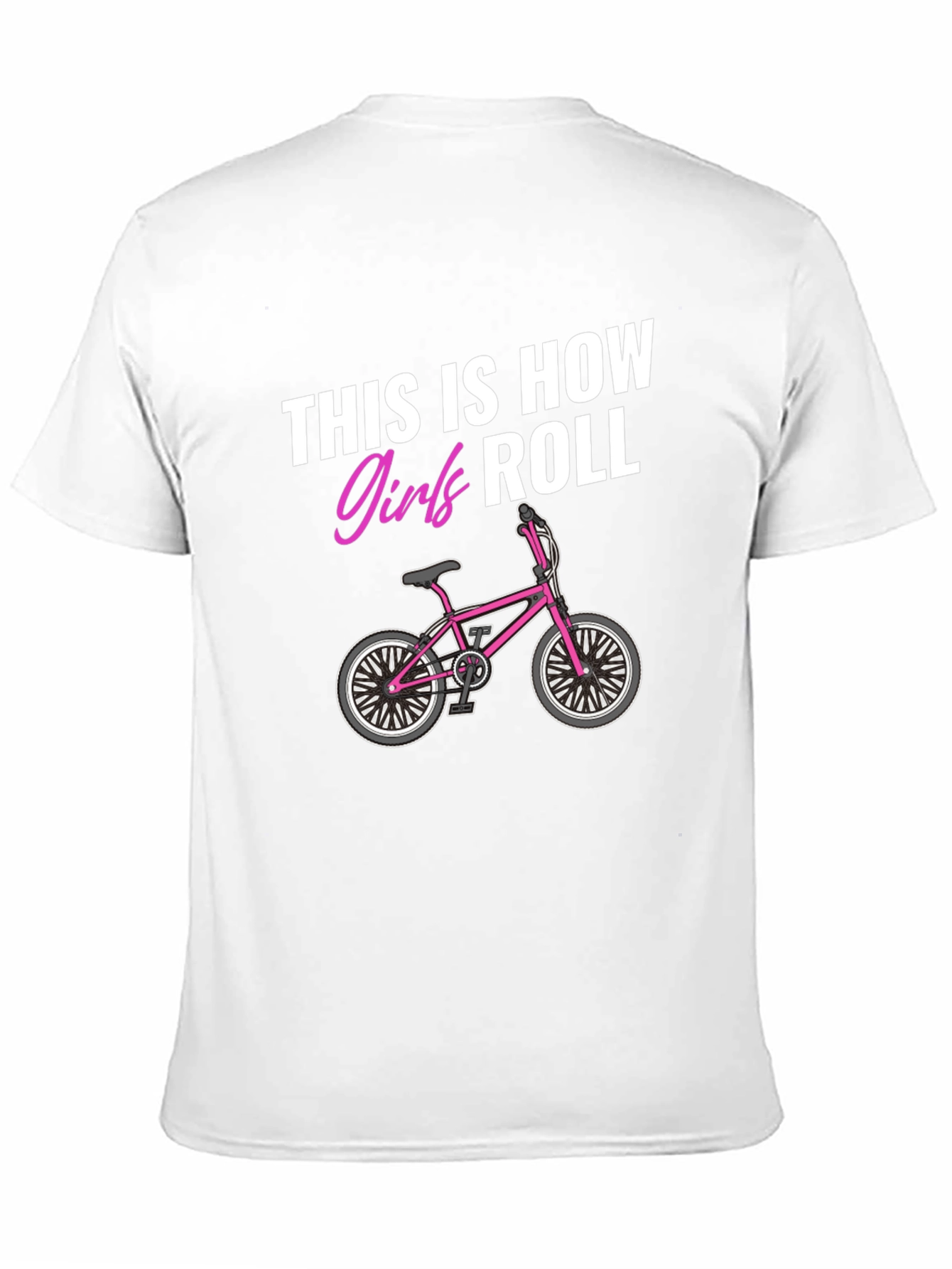 Girls Roll Graphic Tee - BMX Bike Design