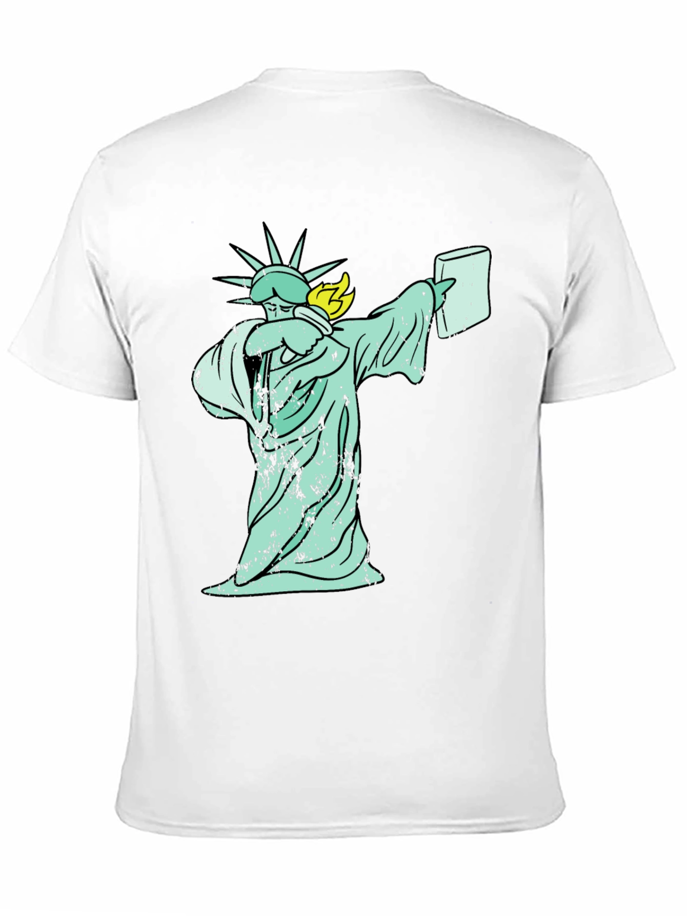 Dabbing Liberty Graphic Tee - Black Cotton T-Shirt