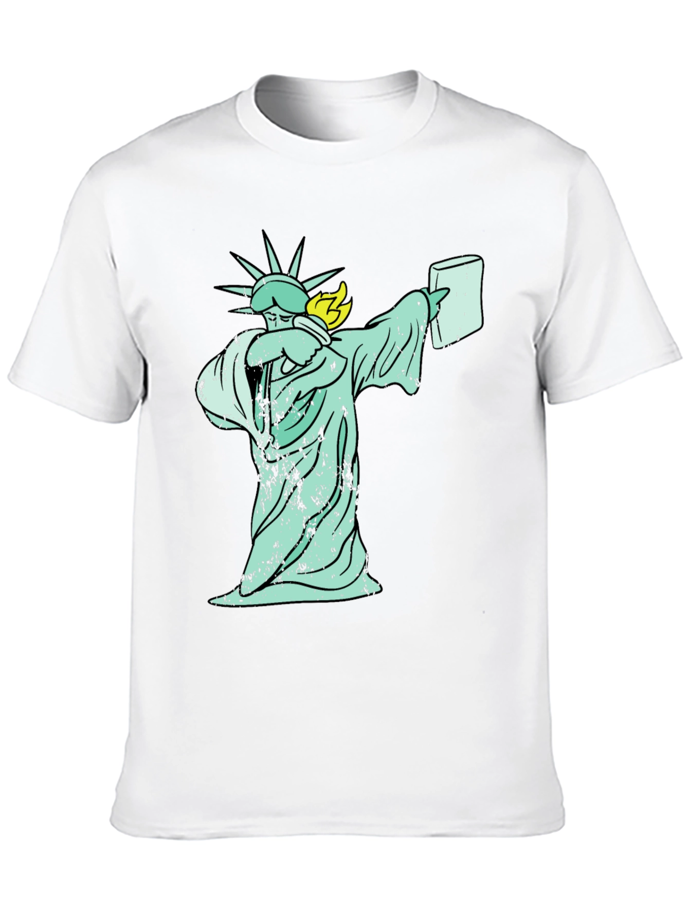 Dabbing Liberty Graphic Tee - Black Cotton T-Shirt