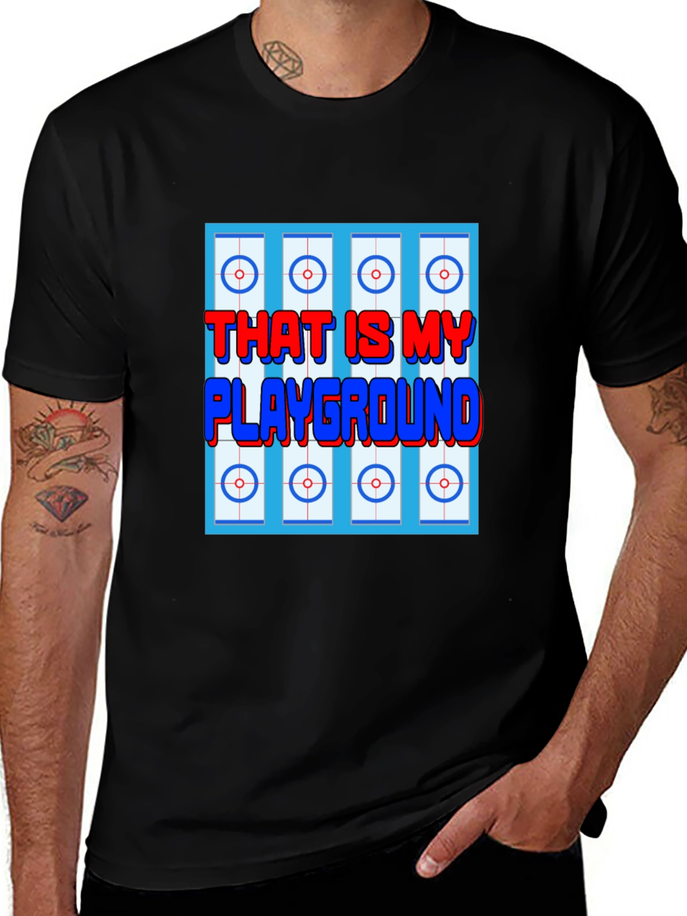 Curling Playground Graphic T-Shirt