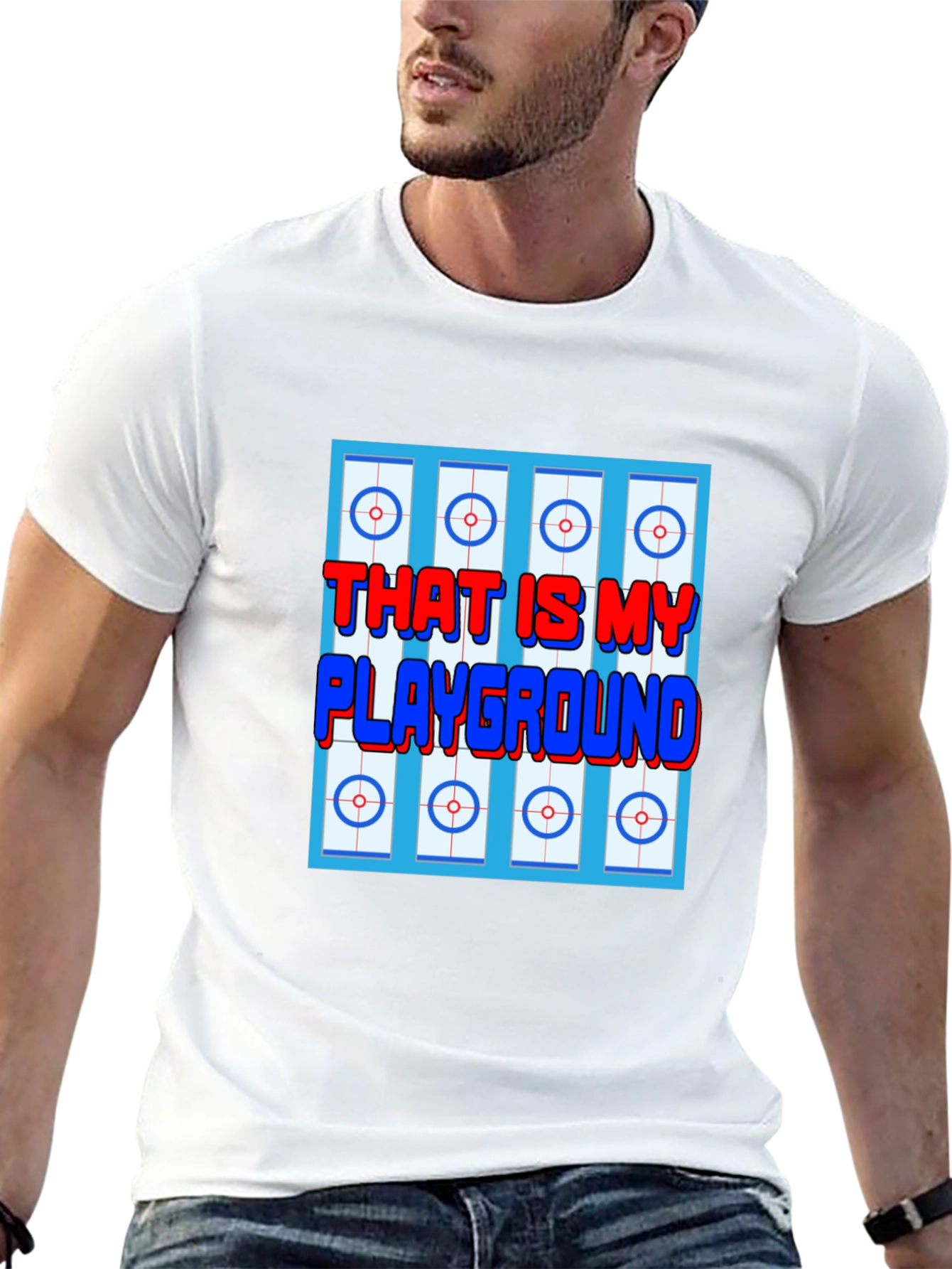 Curling Playground Graphic T-Shirt