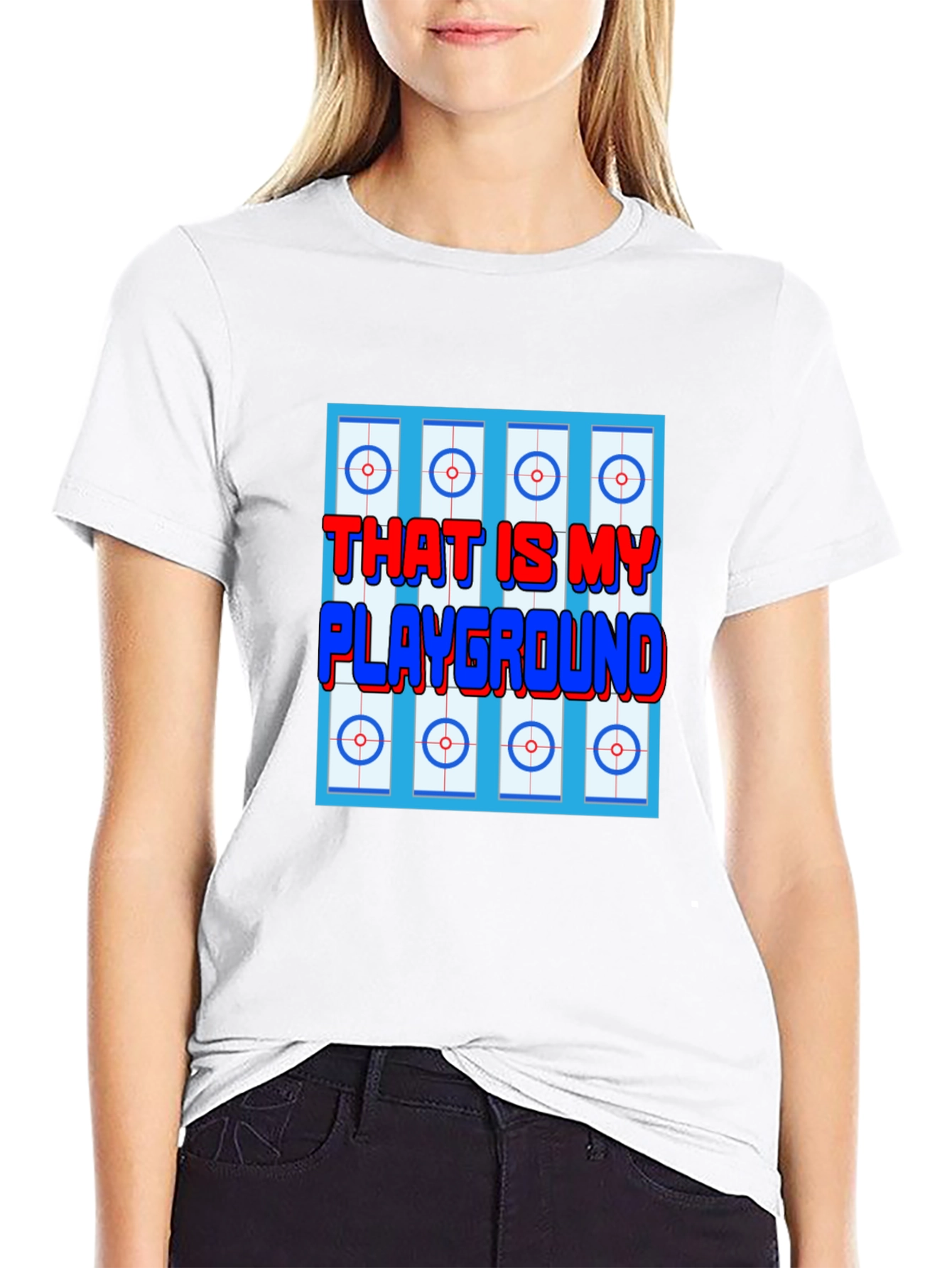 Curling Playground Graphic T-Shirt