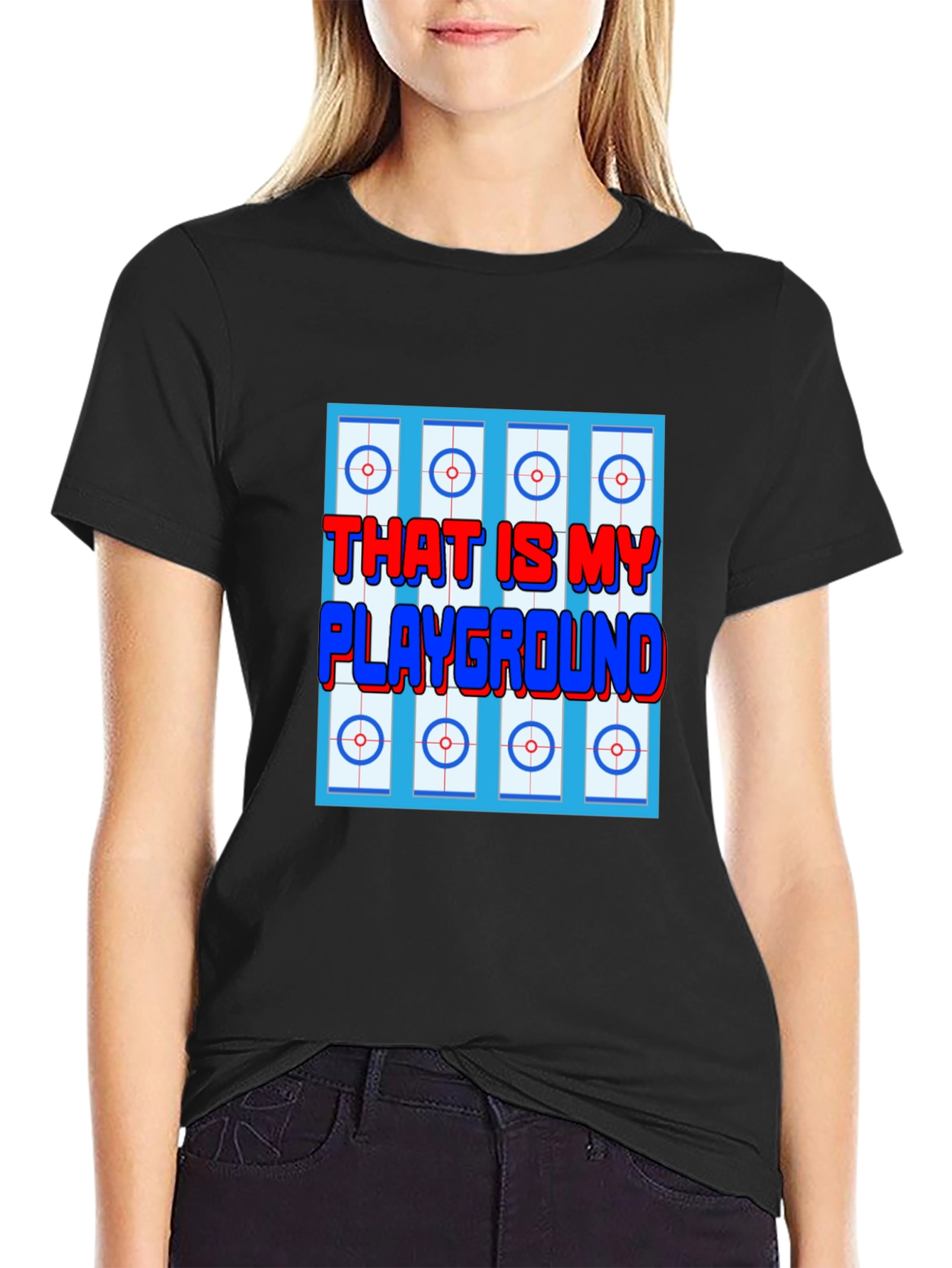 Curling Playground Graphic T-Shirt