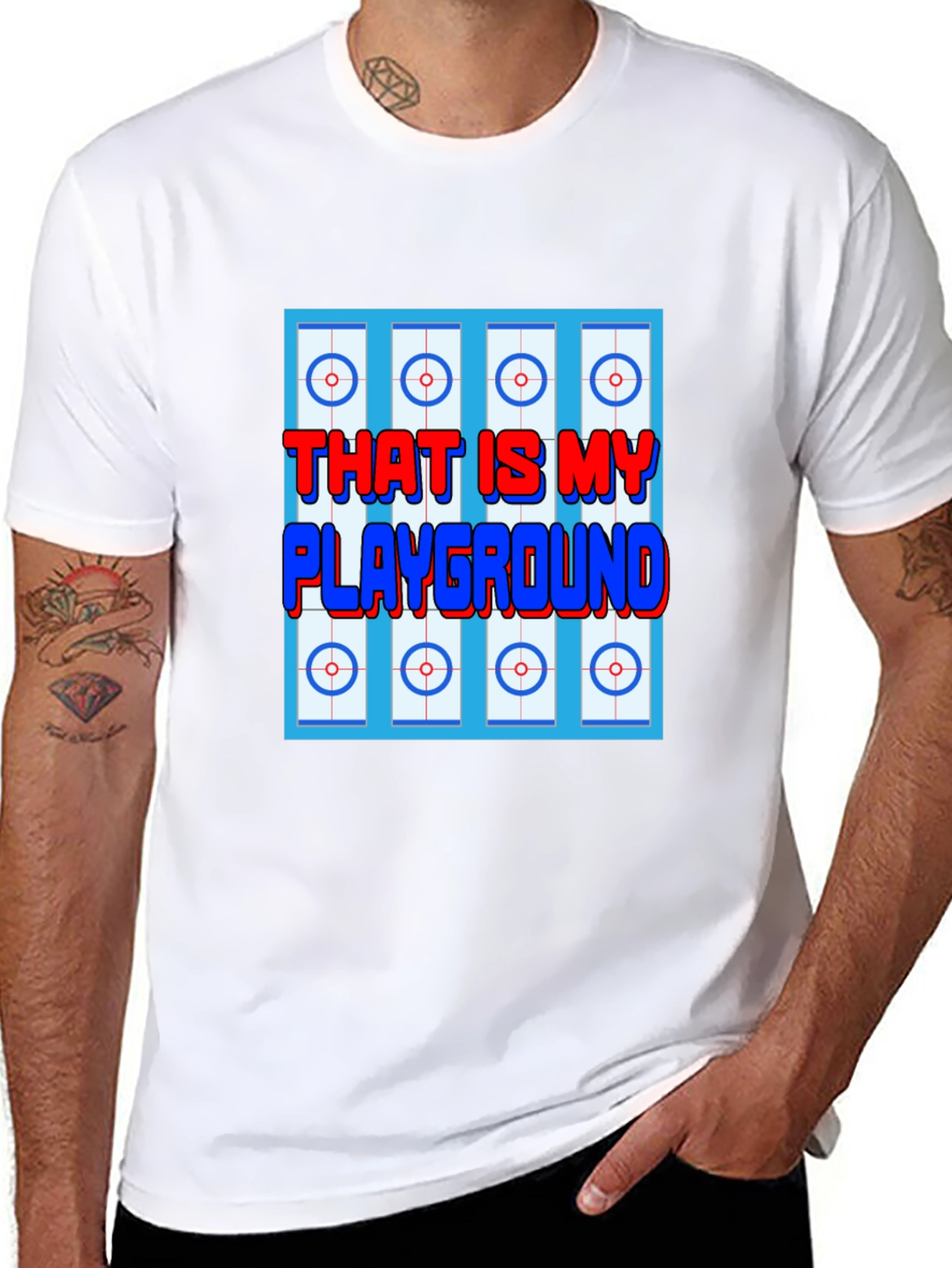 Curling Playground Graphic T-Shirt