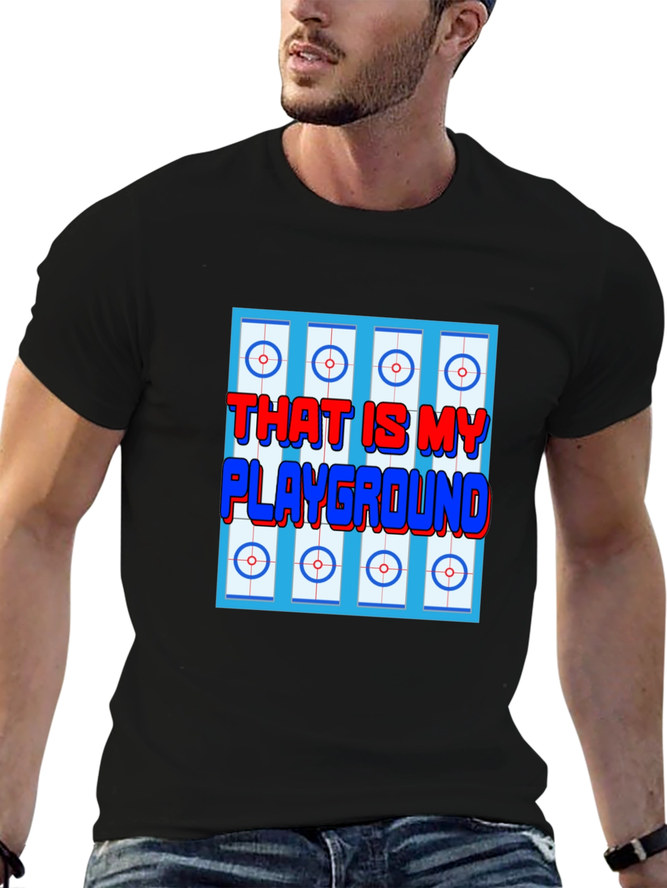 Curling Playground Graphic T-Shirt