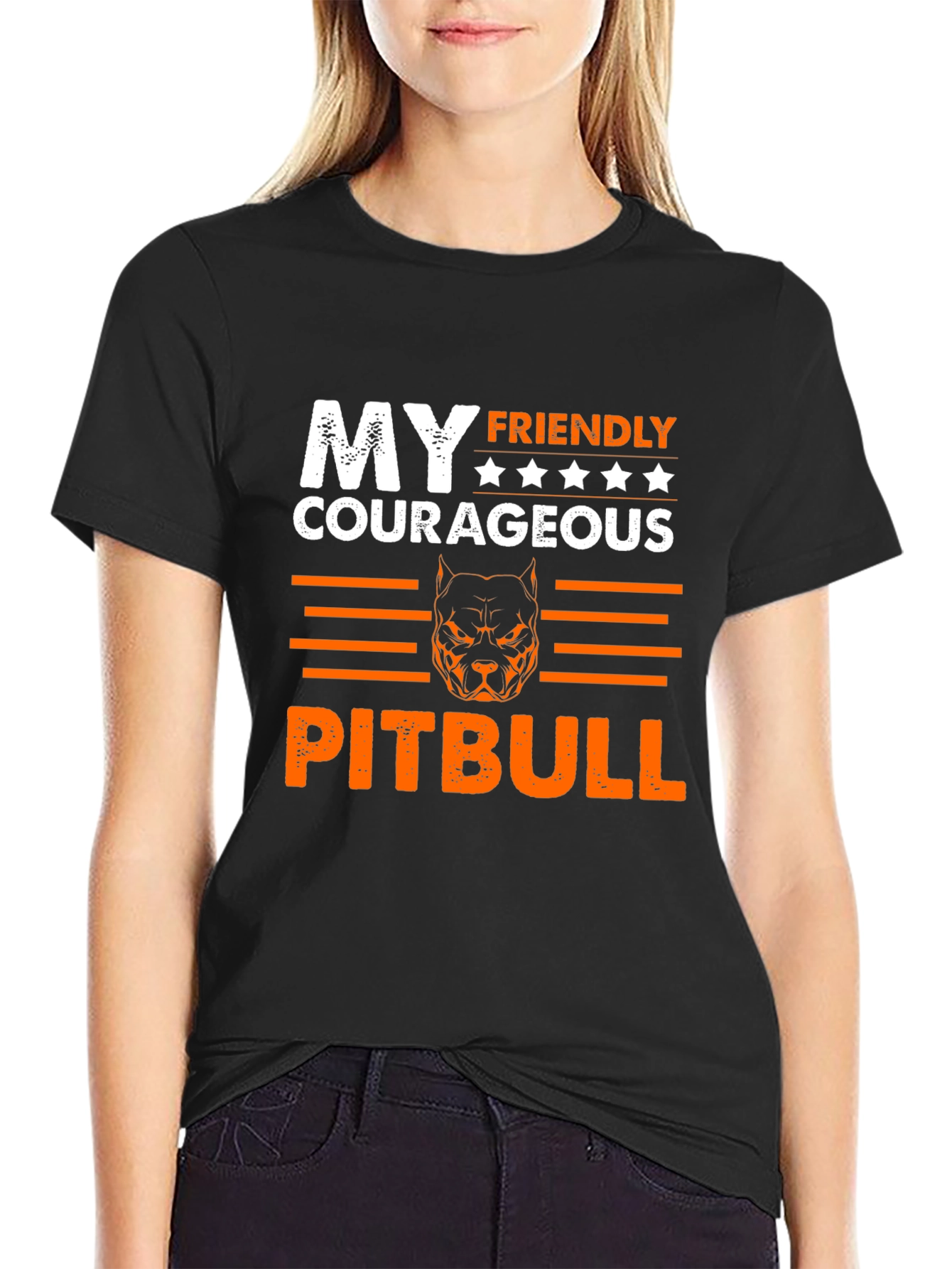 My Friendly Courageous Pitbull T-Shirt