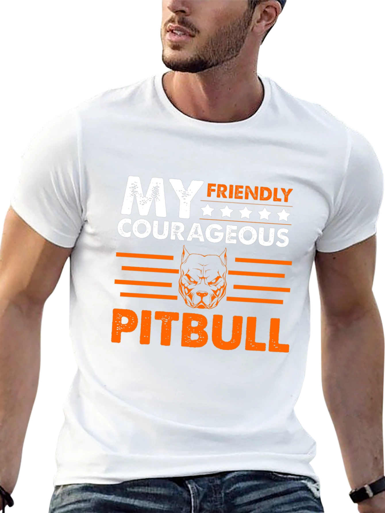 My Friendly Courageous Pitbull T-Shirt
