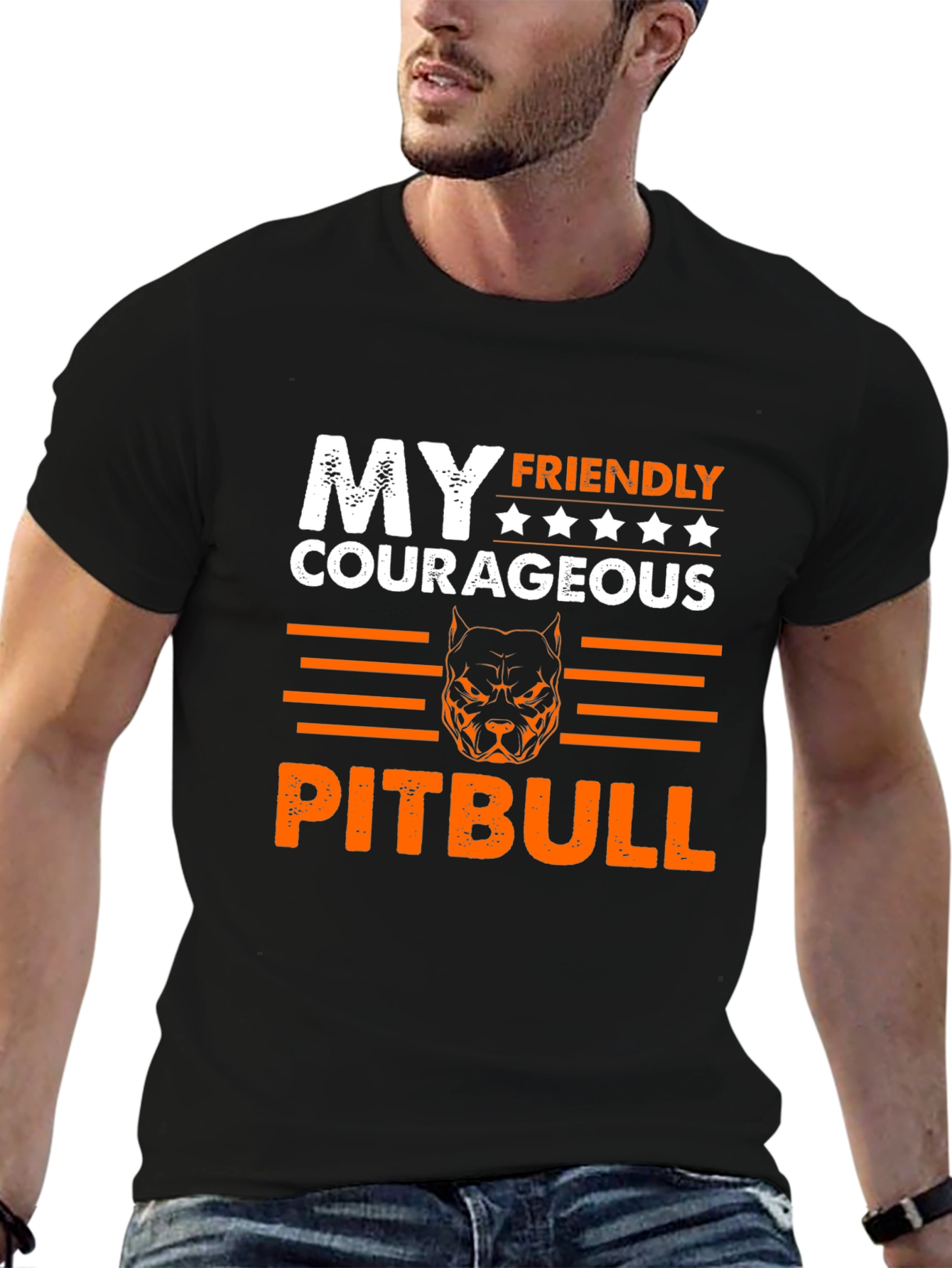 My Friendly Courageous Pitbull T-Shirt