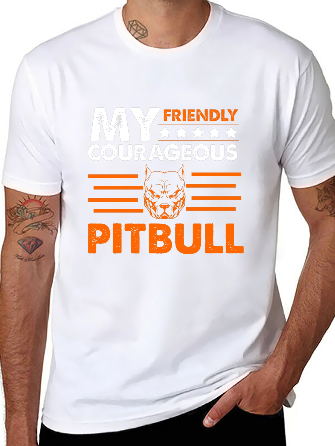 My Friendly Courageous Pitbull T-Shirt