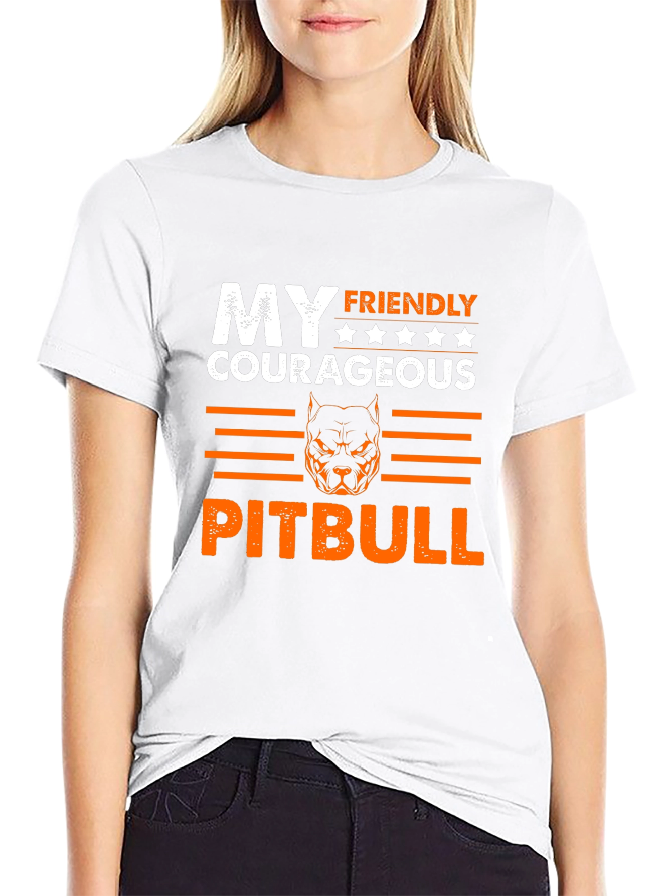 My Friendly Courageous Pitbull T-Shirt