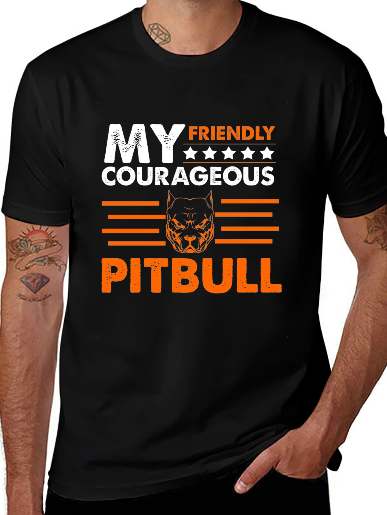 My Friendly Courageous Pitbull T-Shirt