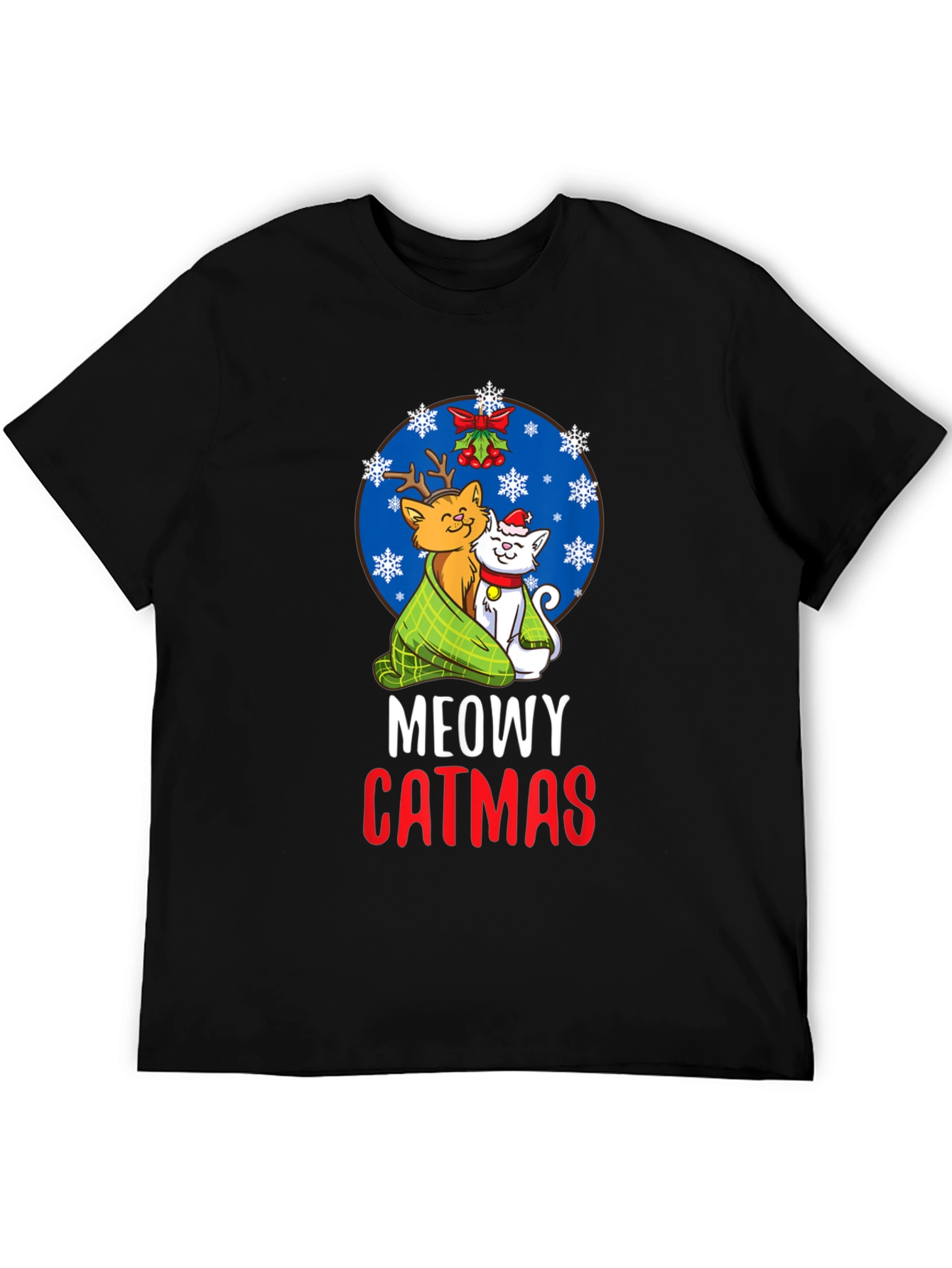 Meowy Catmas Christmas Graphic Tee