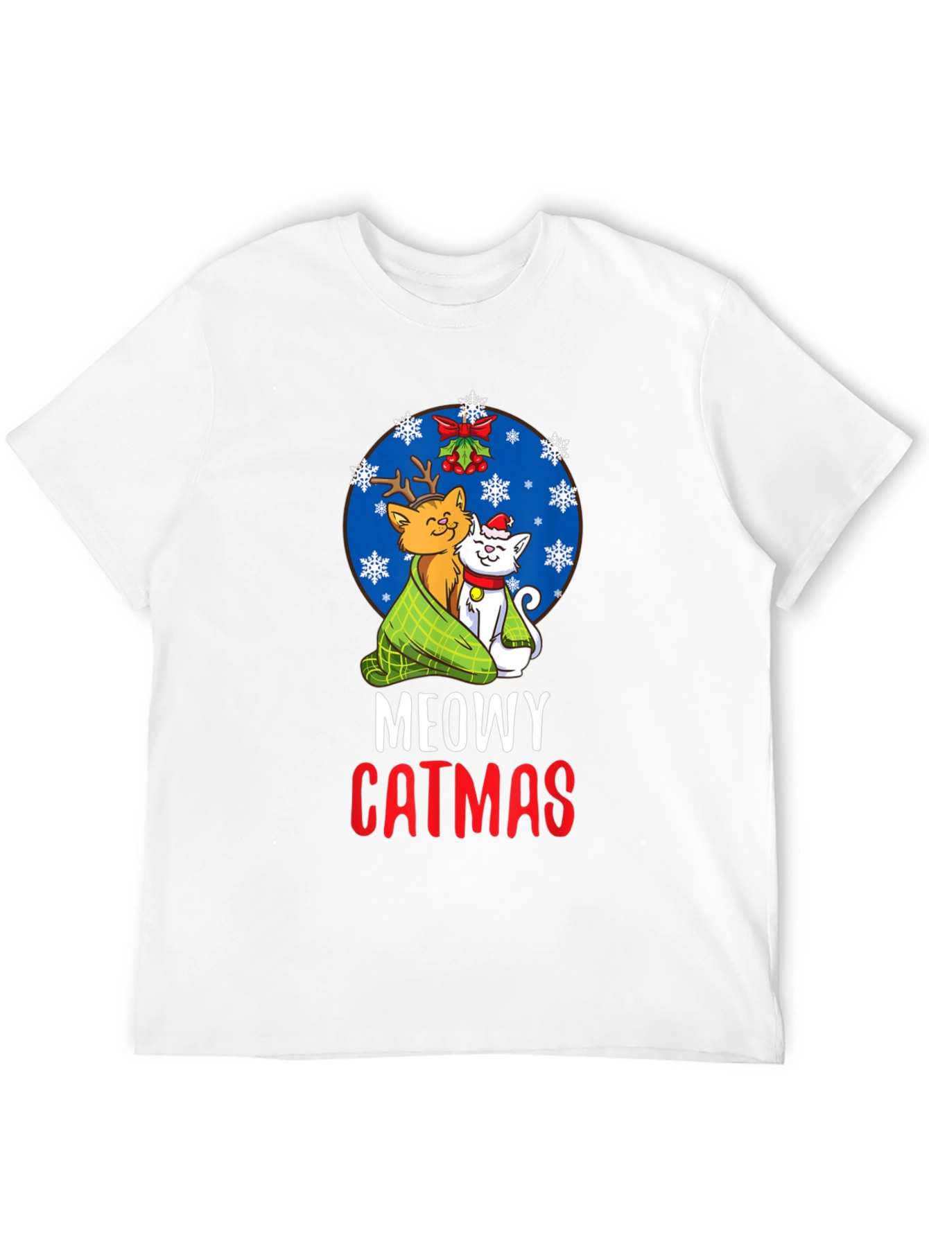 Meowy Catmas Christmas Graphic Tee