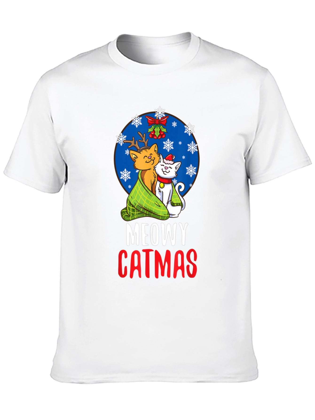 Meowy Catmas Christmas Graphic Tee