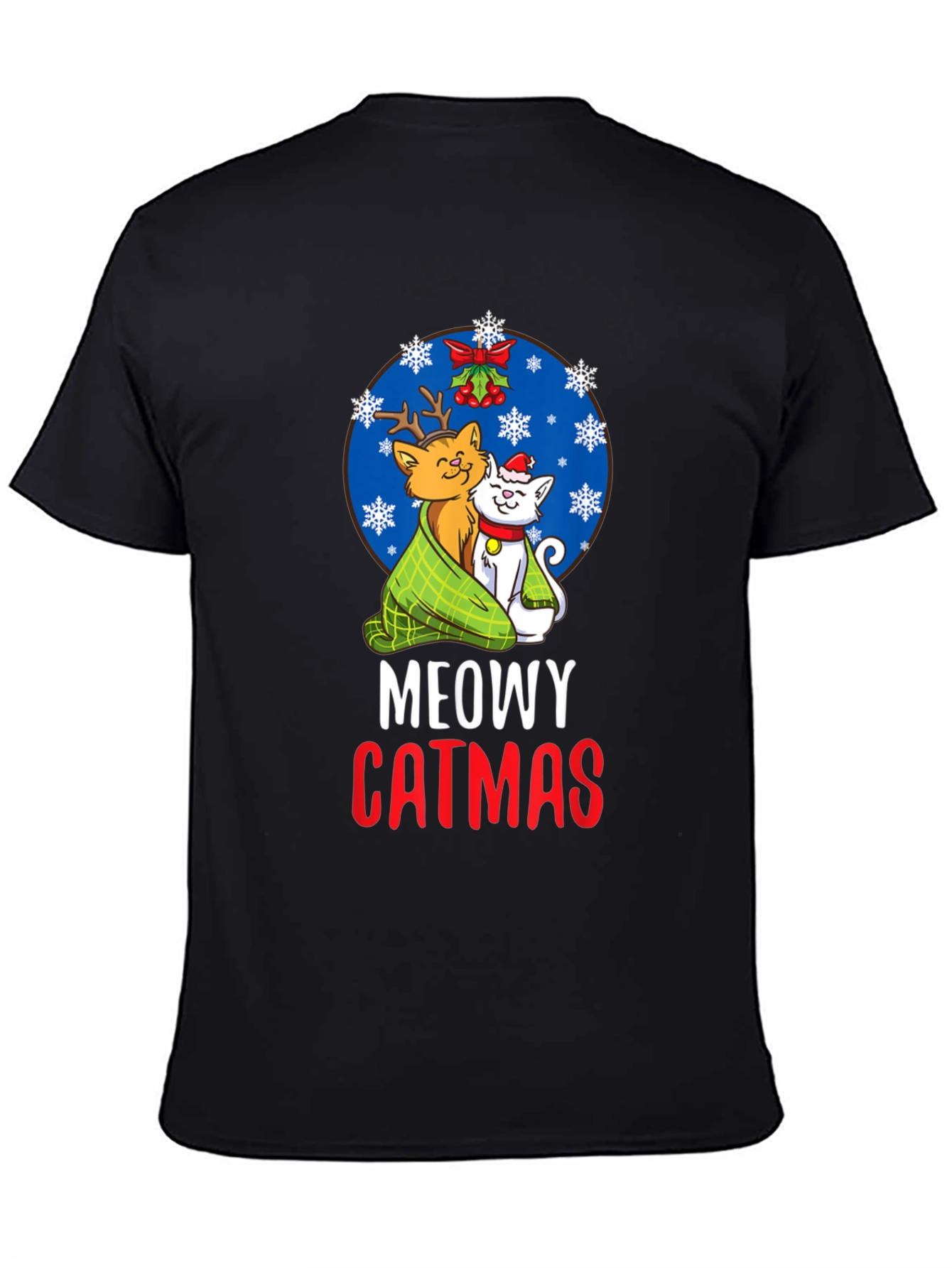 Meowy Catmas Christmas Graphic Tee