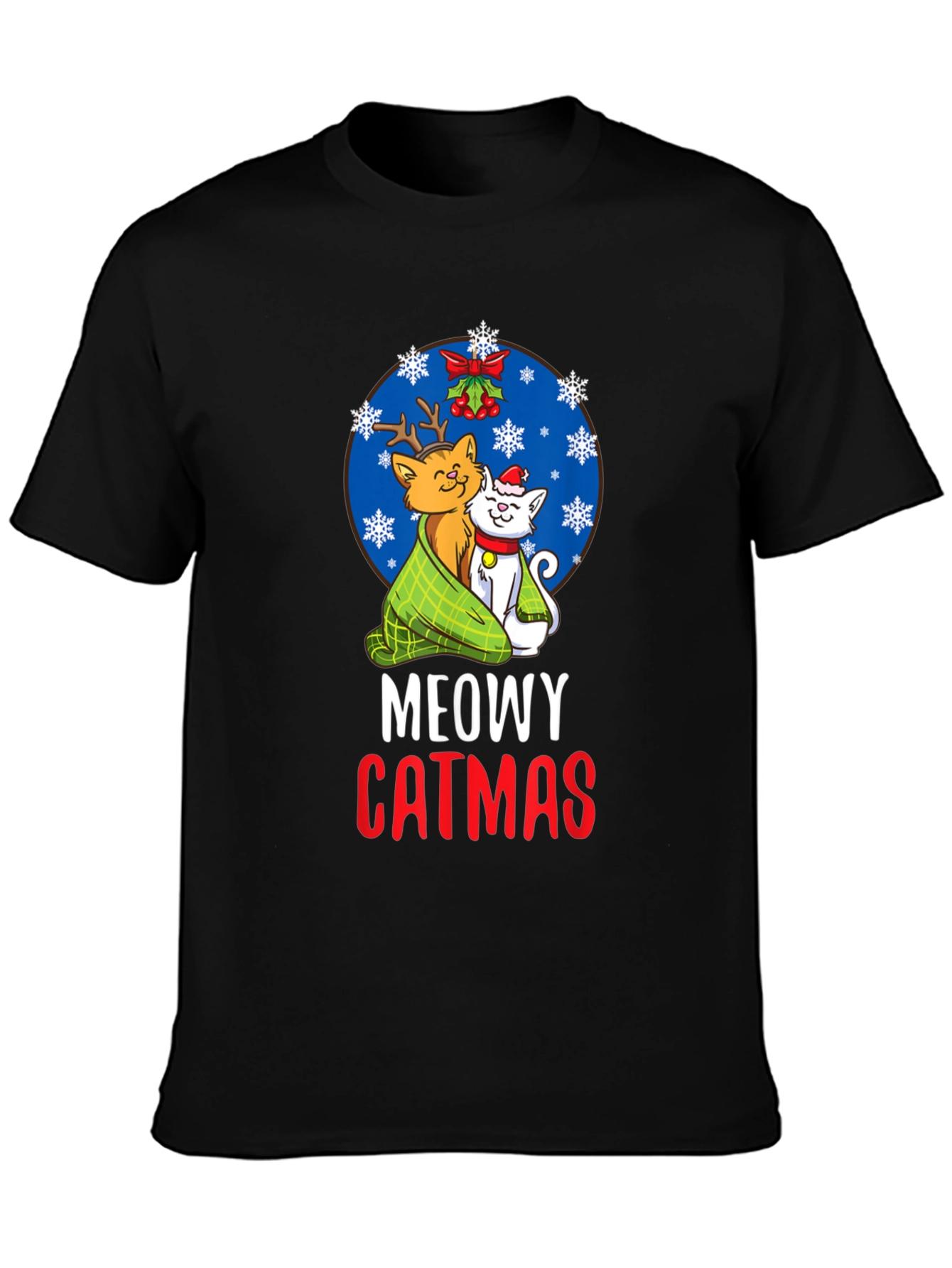 Meowy Catmas Christmas Graphic Tee