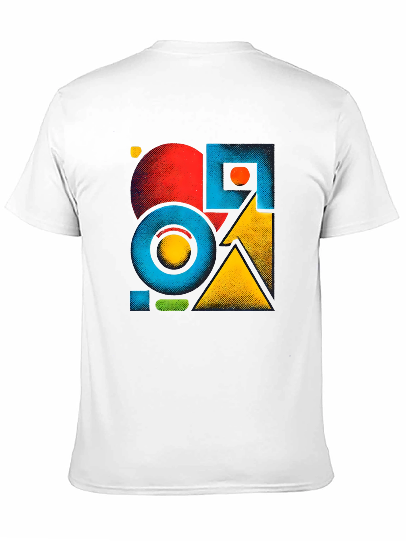 Abstract Geometric Pattern Black Graphic Tee