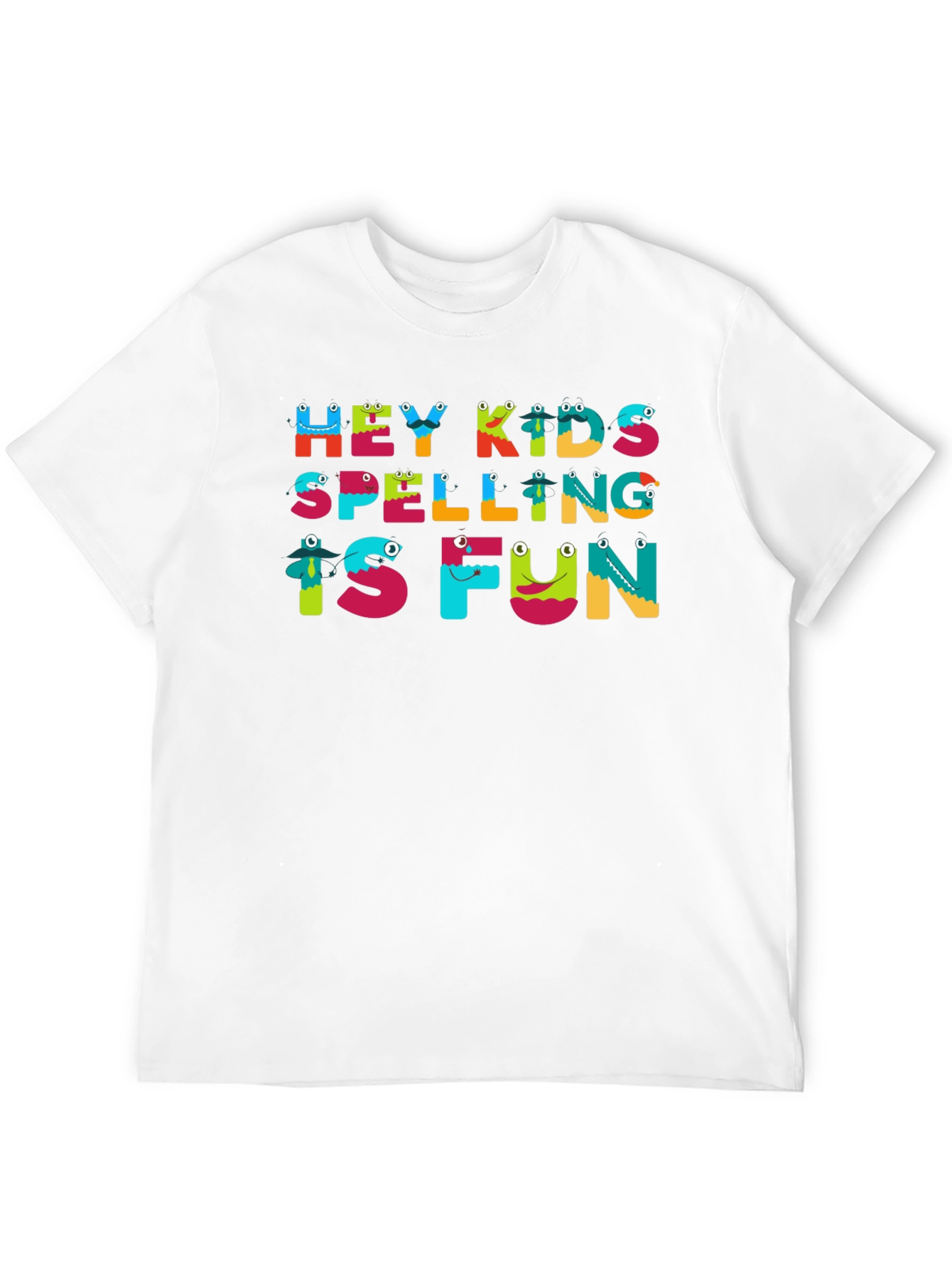 Hey Kids Spelling is Fun Black T-Shirt
