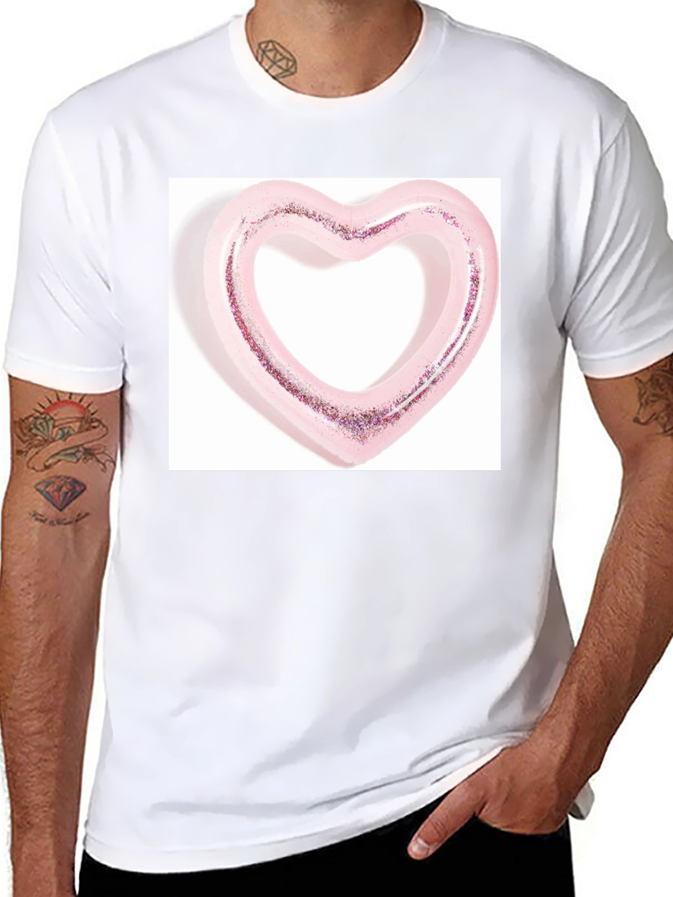 Heart Graphic Black T-Shirt
