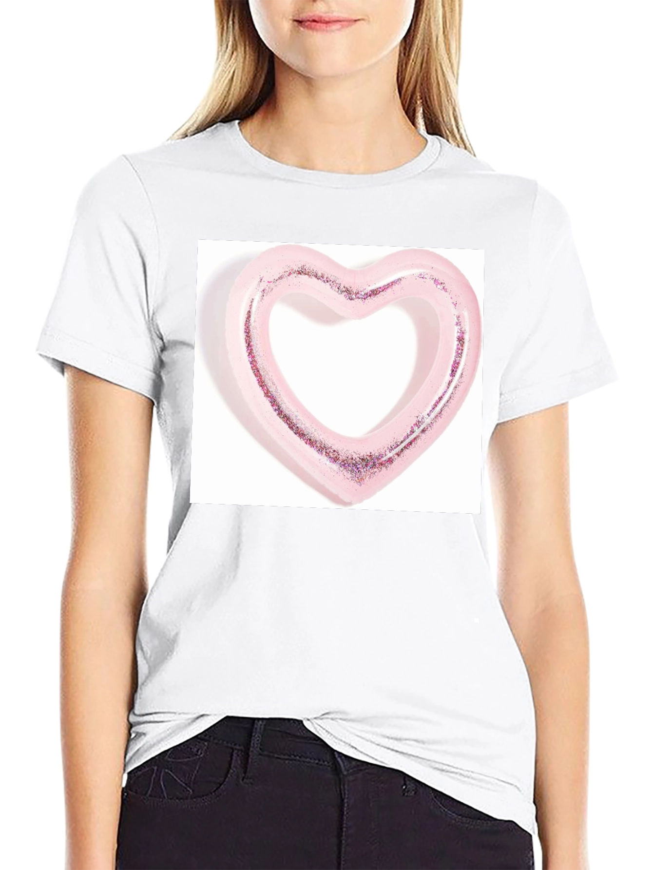 Heart Graphic Black T-Shirt