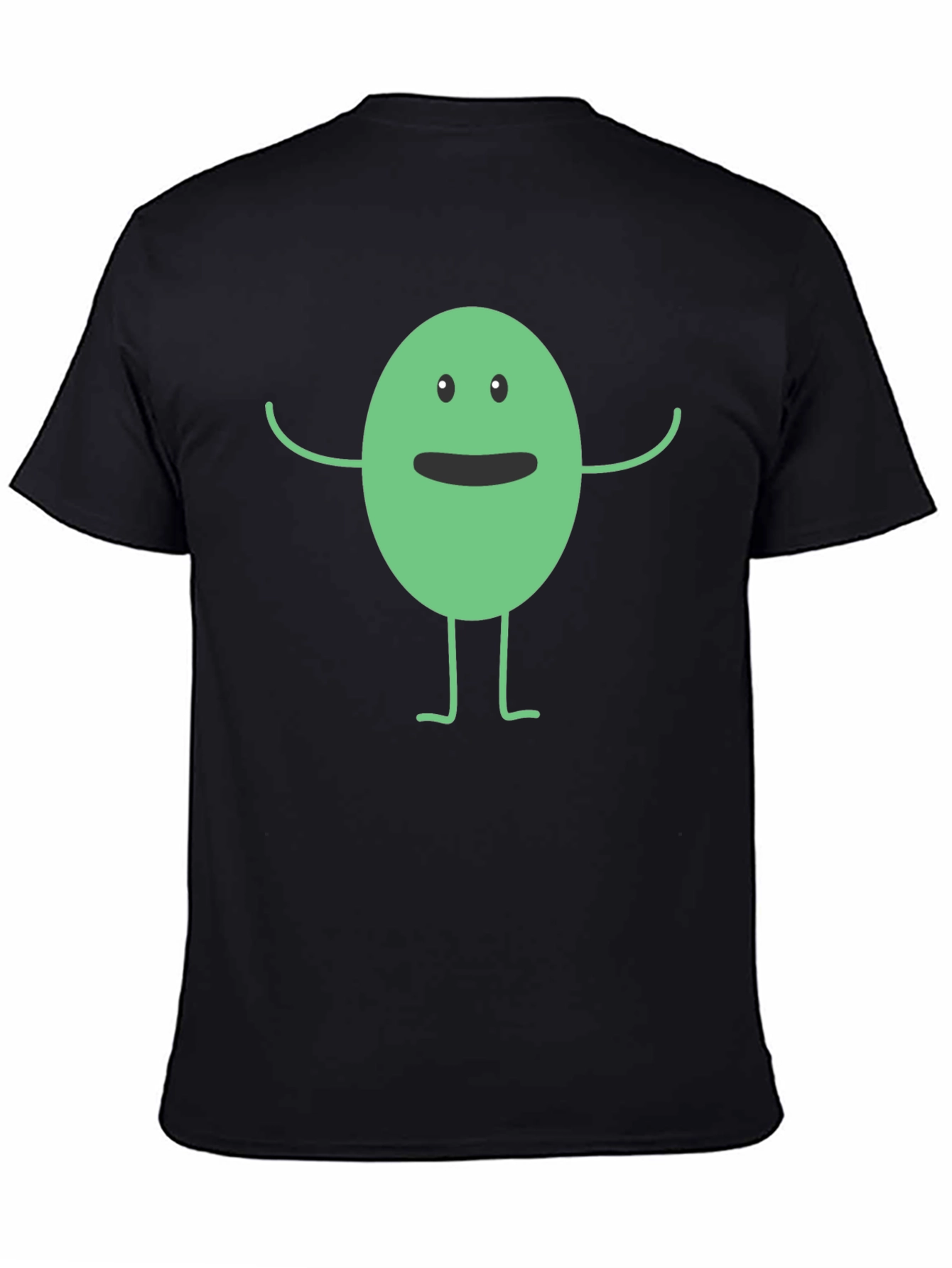 Funny Cartoon Character Black T-Shirt