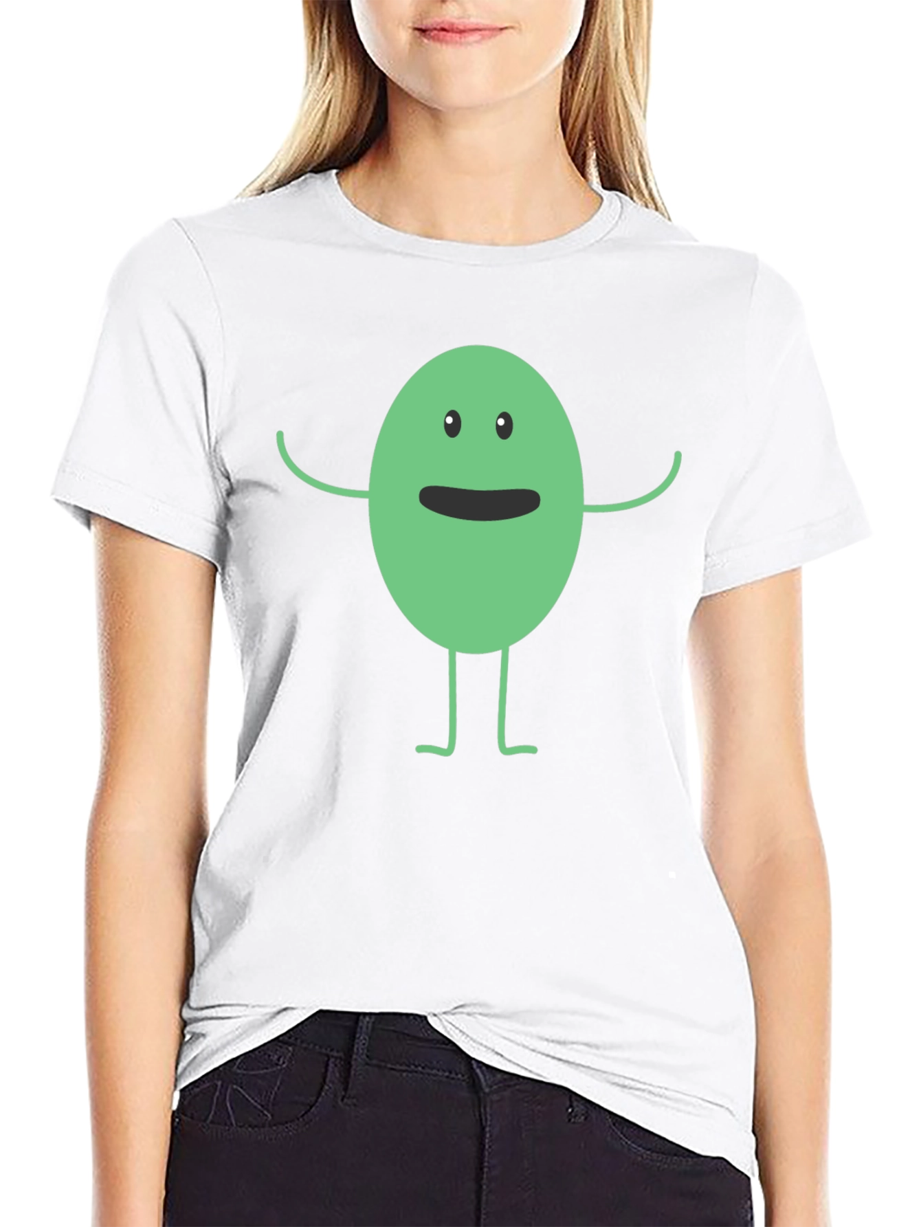 Funny Cartoon Character Black T-Shirt