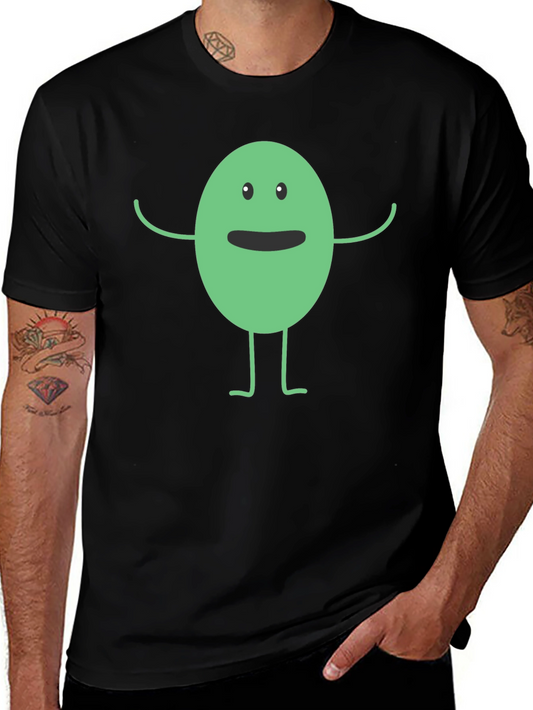 Funny Cartoon Character Black T-Shirt